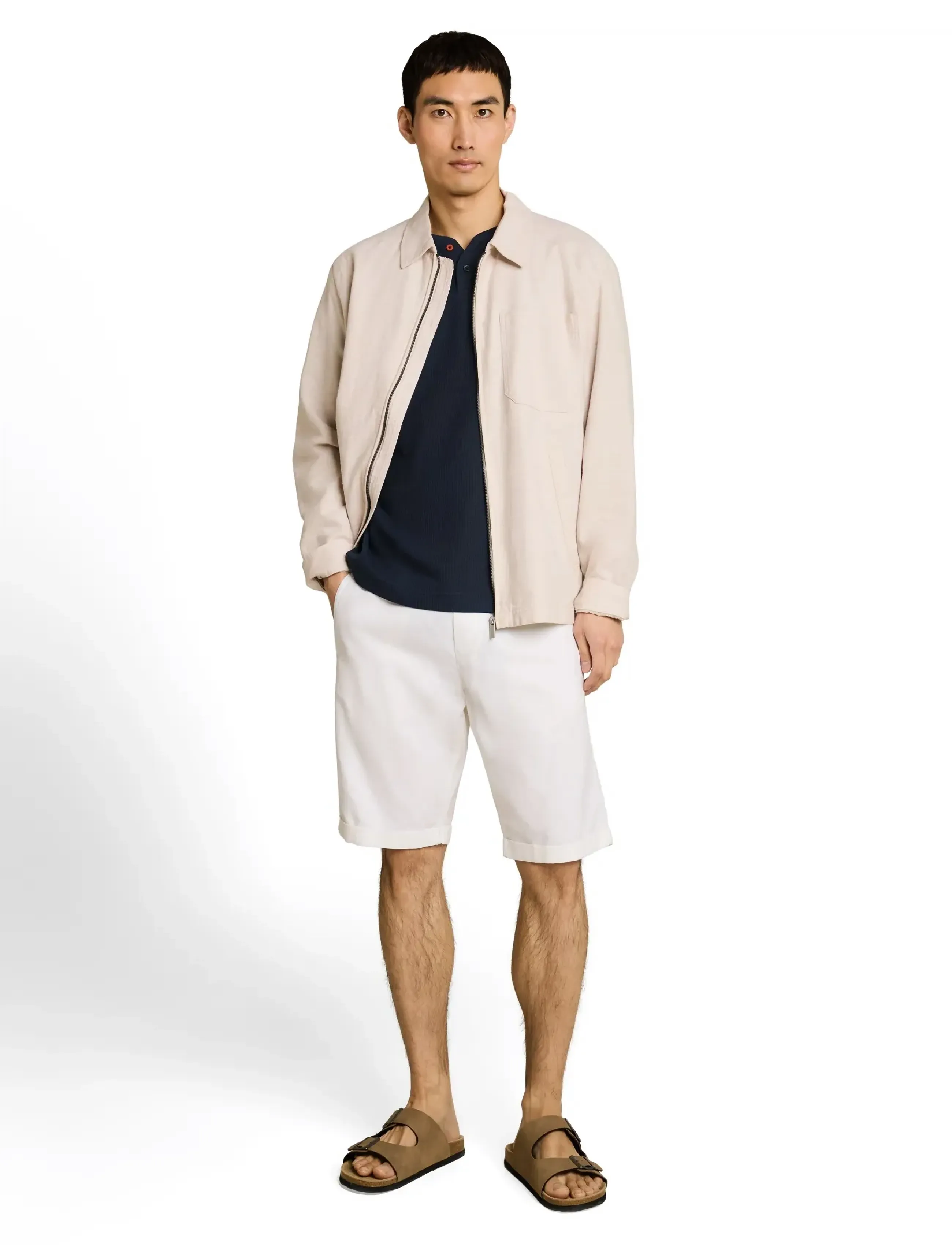 Tom Tailor structured serafino t-shirt - Tänavastiil - SKY CAPTAIN BLUE / navy
