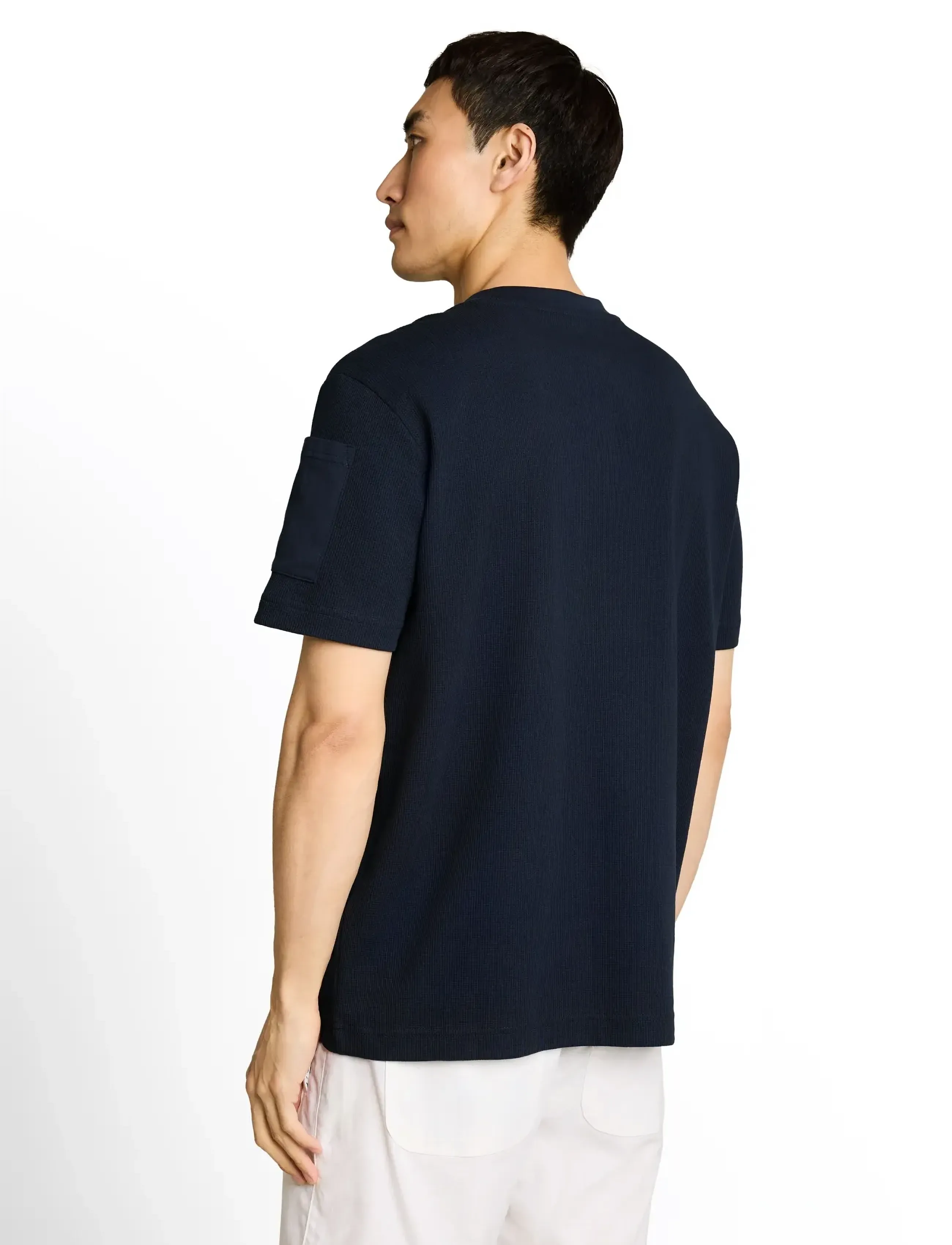 Tom Tailor - structured serafino t-shirt - lühikeste varrukatega t-särgid - sky captain blue - 3