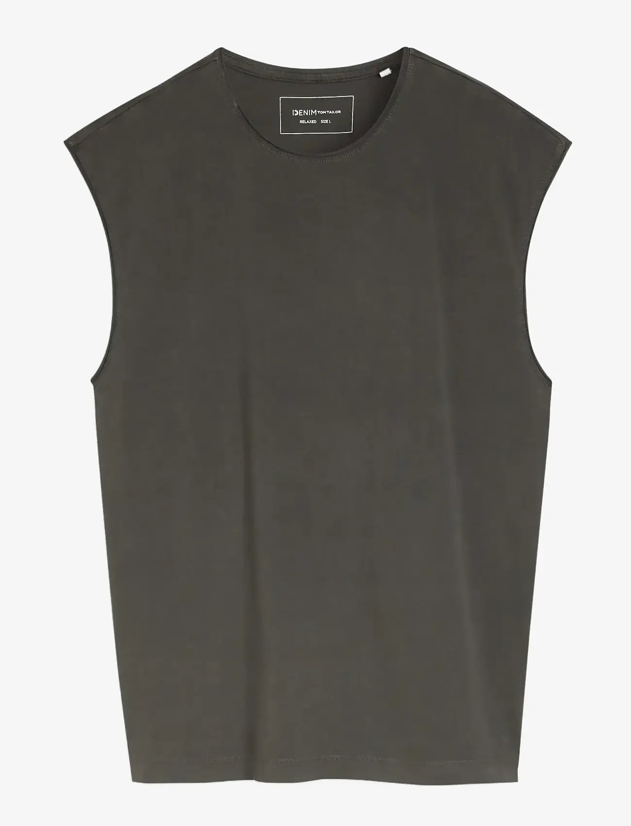 Tom Tailor - relaxed overdye tank top - tanktops - black - 1