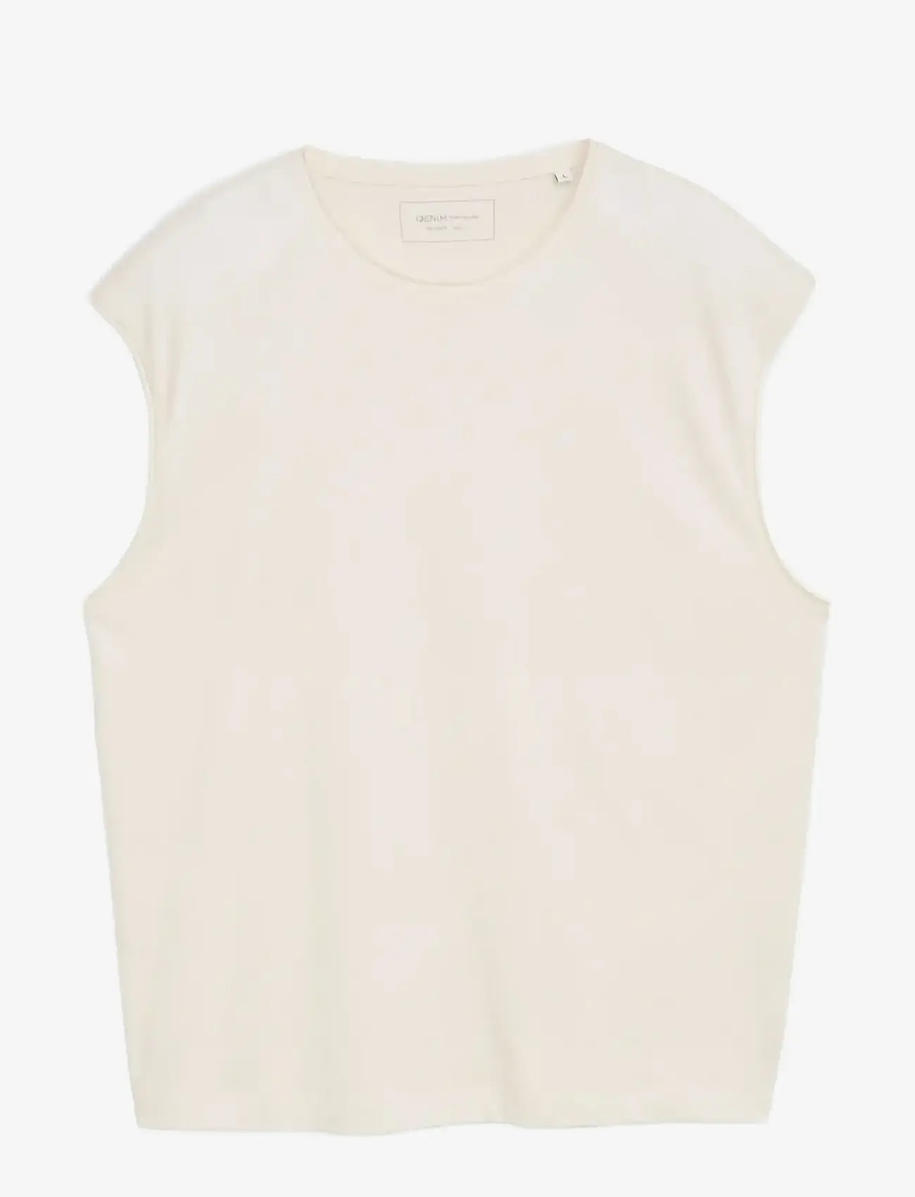 Tom Tailor - relaxed overdye tank top - tank tops - wool white - 1