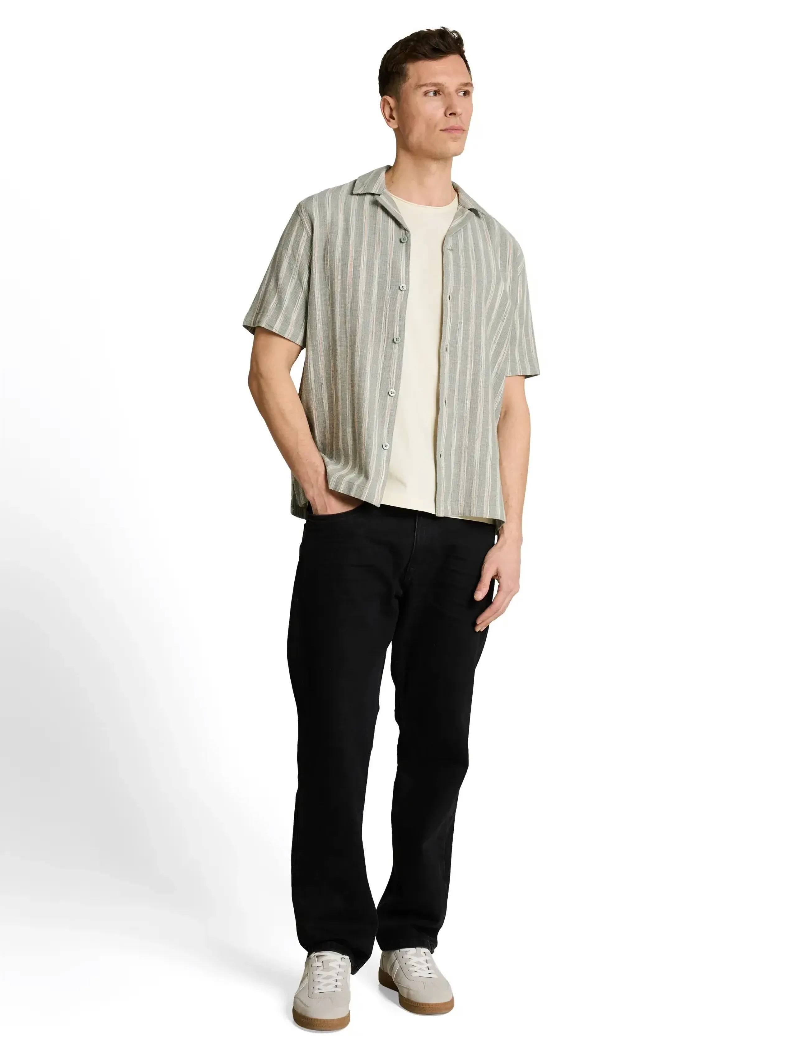 Tom Tailor relaxed overdye tank top - Tank Tops - WOOL WHITE / cream