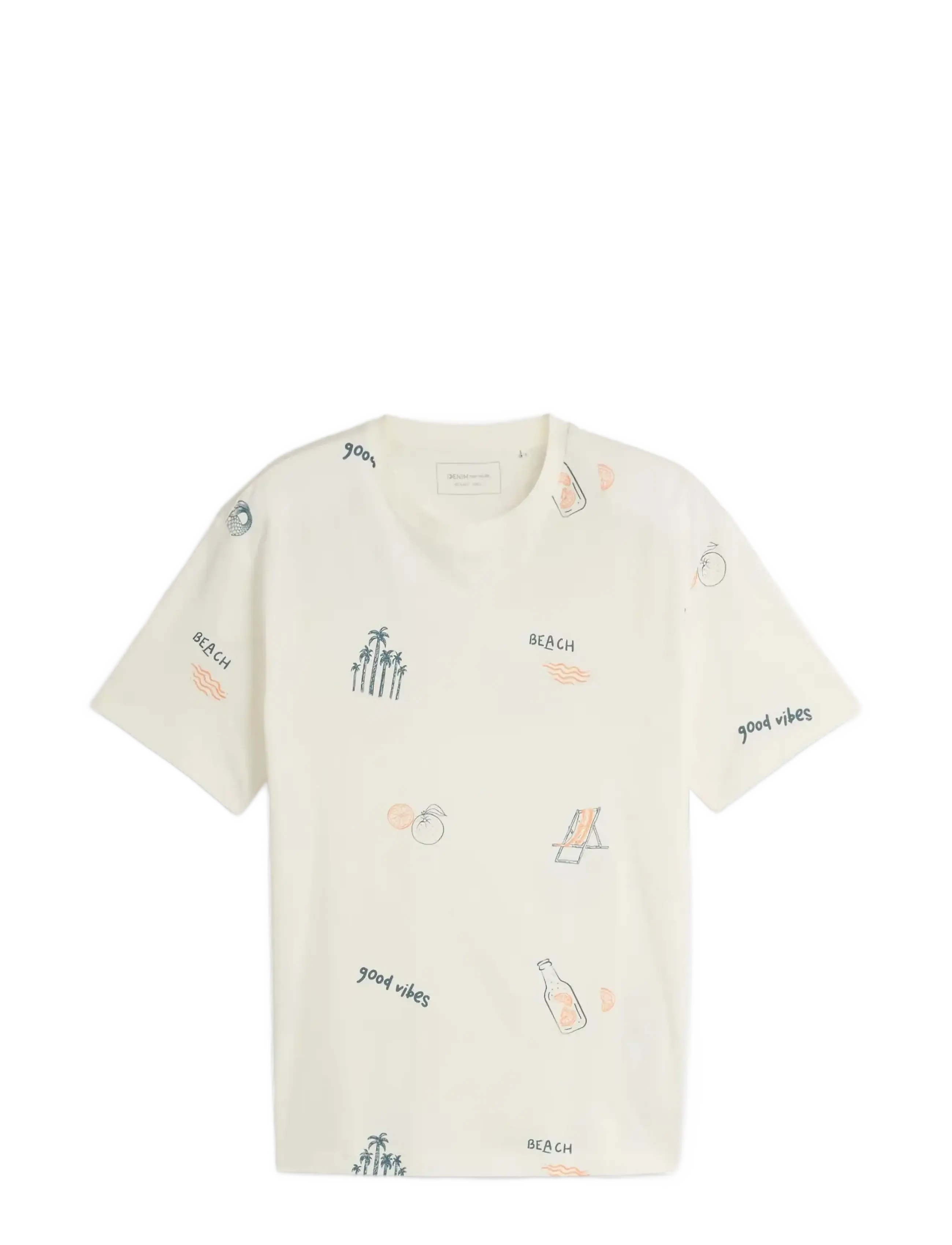 WOOL WHITE FUN SUMMER PRINT