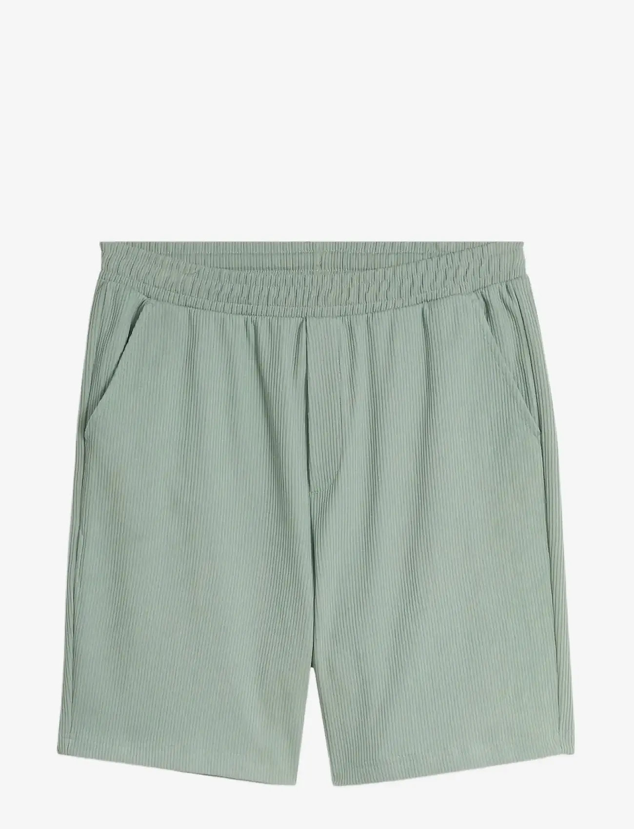Tom Tailor - relaxed structured sweat shorts - lühikesed dressipüksid - green mist - 1