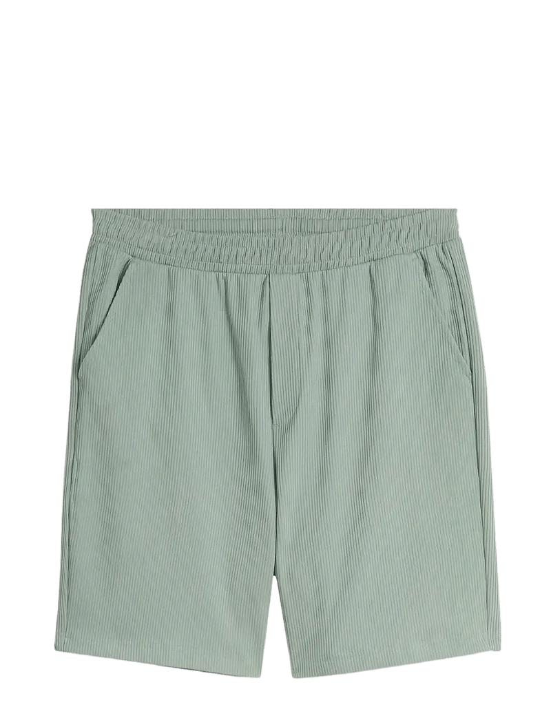 Tom Tailor - relaxed structured sweat shorts - lühikesed dressipüksid - green mist - 1