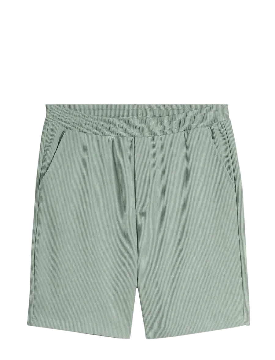 Tom Tailor - relaxed structured sweat shorts - sweatshorts - green mist - 1