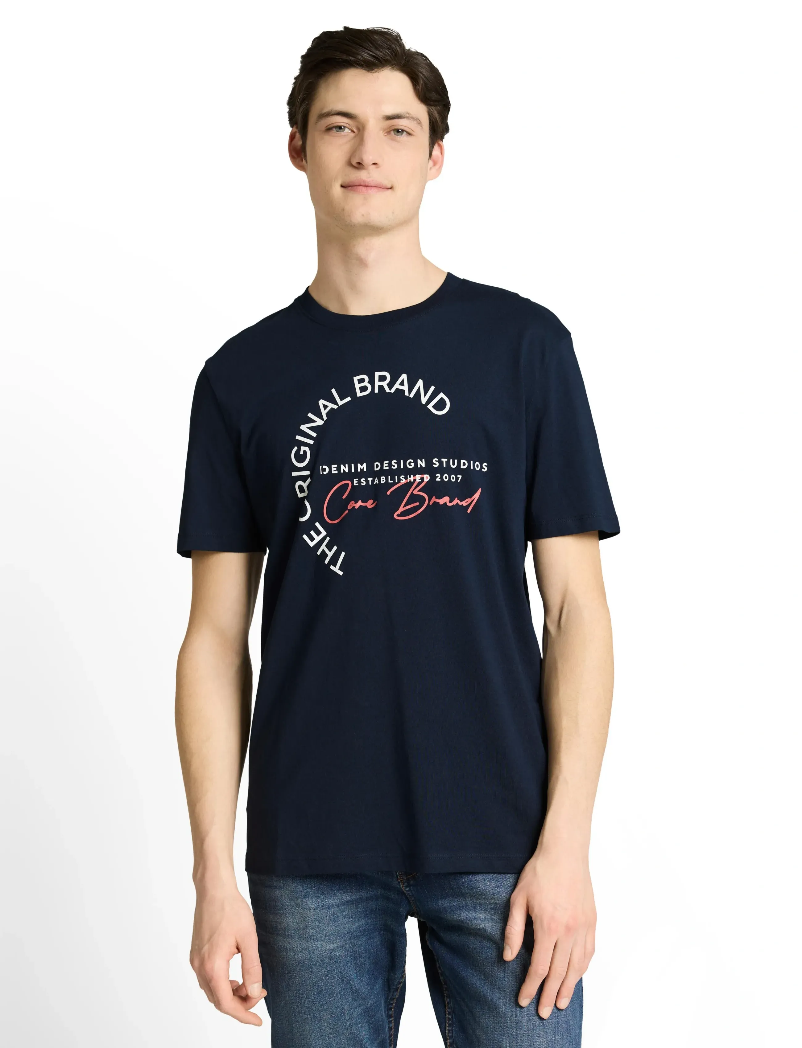 Tom Tailor printed t-shirt - Kampaania - SKY CAPTAIN BLUE / navy
