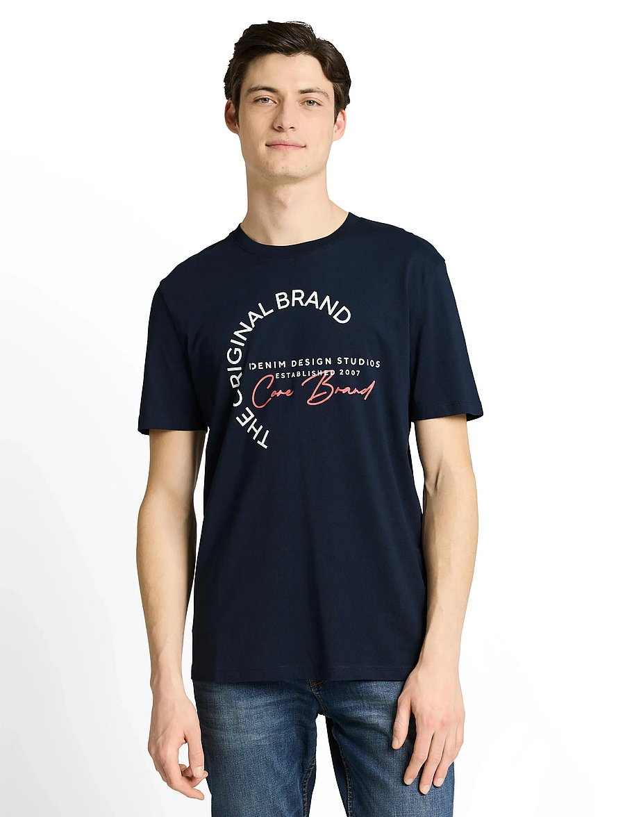 Tom Tailor - printed t-shirt - short-sleeved t-shirts - sky captain blue - 0