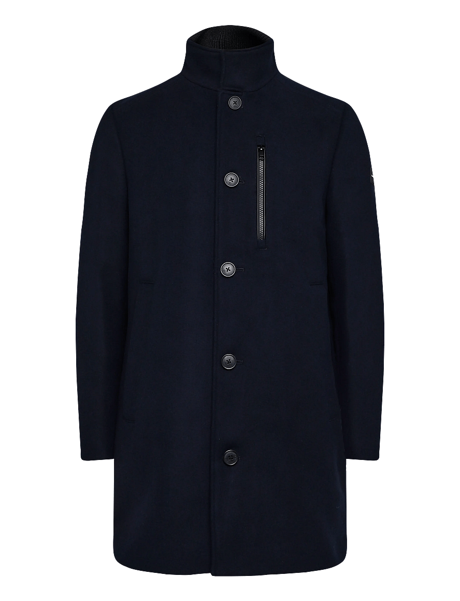 Tom Tailor - wool coat with stand-up insert - ullrockar - sky captain blue - 1