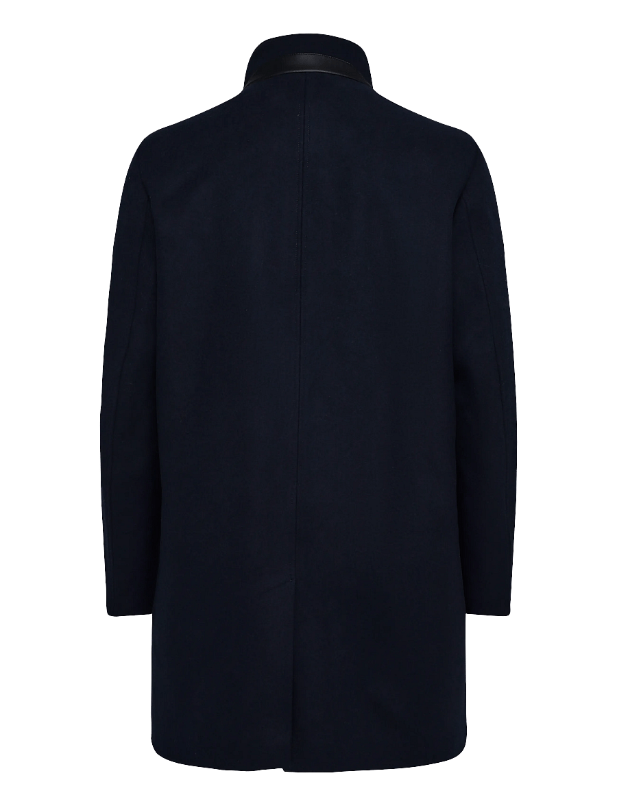 Tom Tailor - wool coat with stand-up insert - ullrockar - sky captain blue - 2