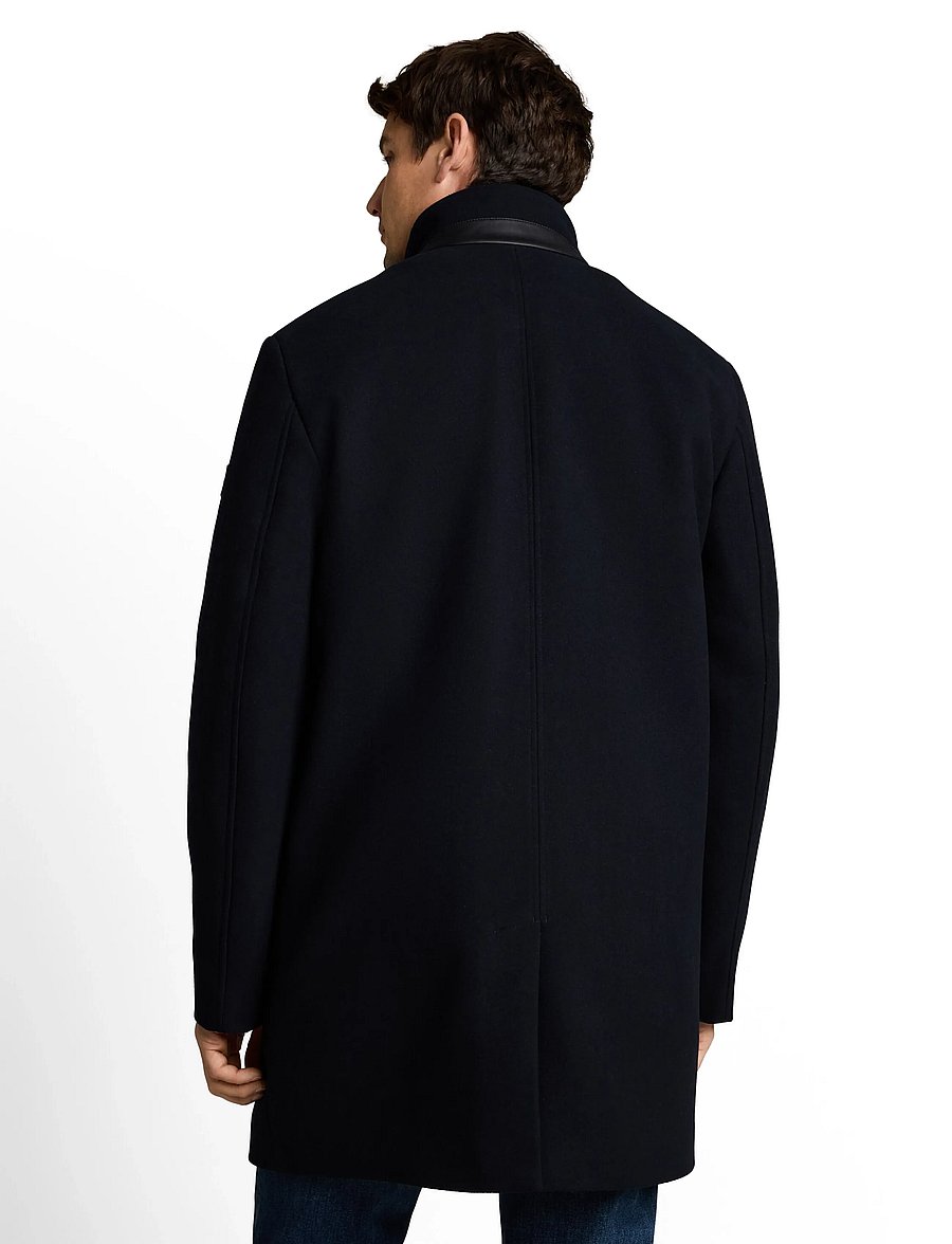 Tom Tailor - wool coat with stand-up insert - uldfrakker - sky captain blue - 2