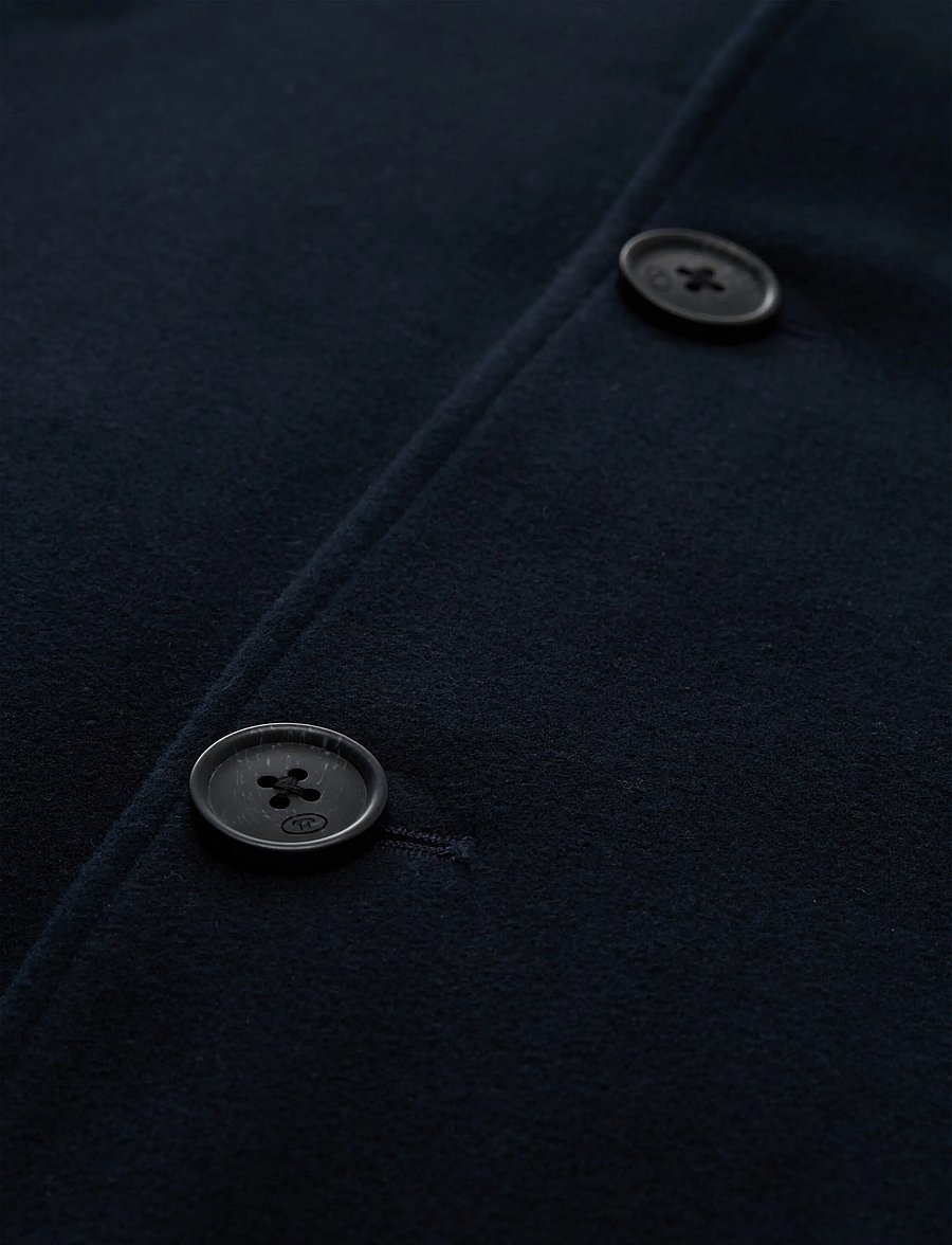 Tom Tailor - wool coat with stand-up insert - uldfrakker - sky captain blue - 5