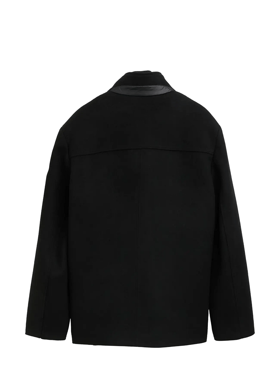 Tom Tailor - wool jacket with stand-up insert - joped - black - 2
