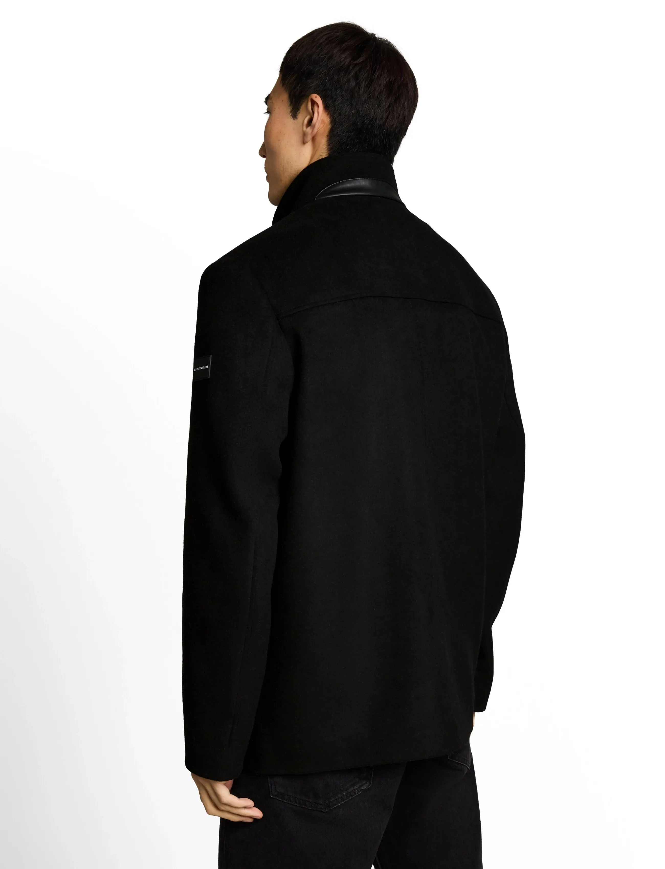 Tom Tailor - wool jacket with stand-up insert - joped - black - 3