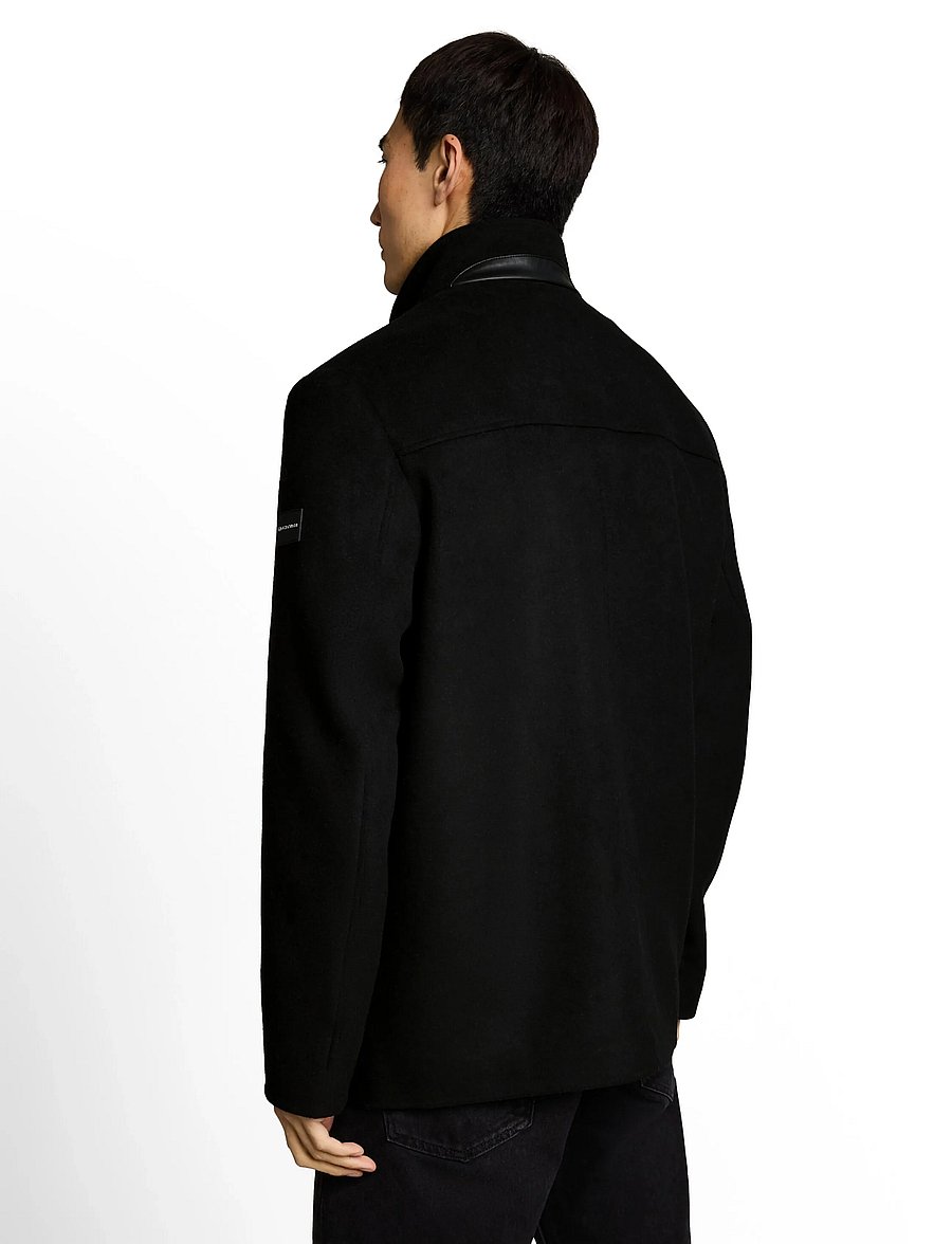 Tom Tailor - wool jacket with stand-up insert - joped - black - 3