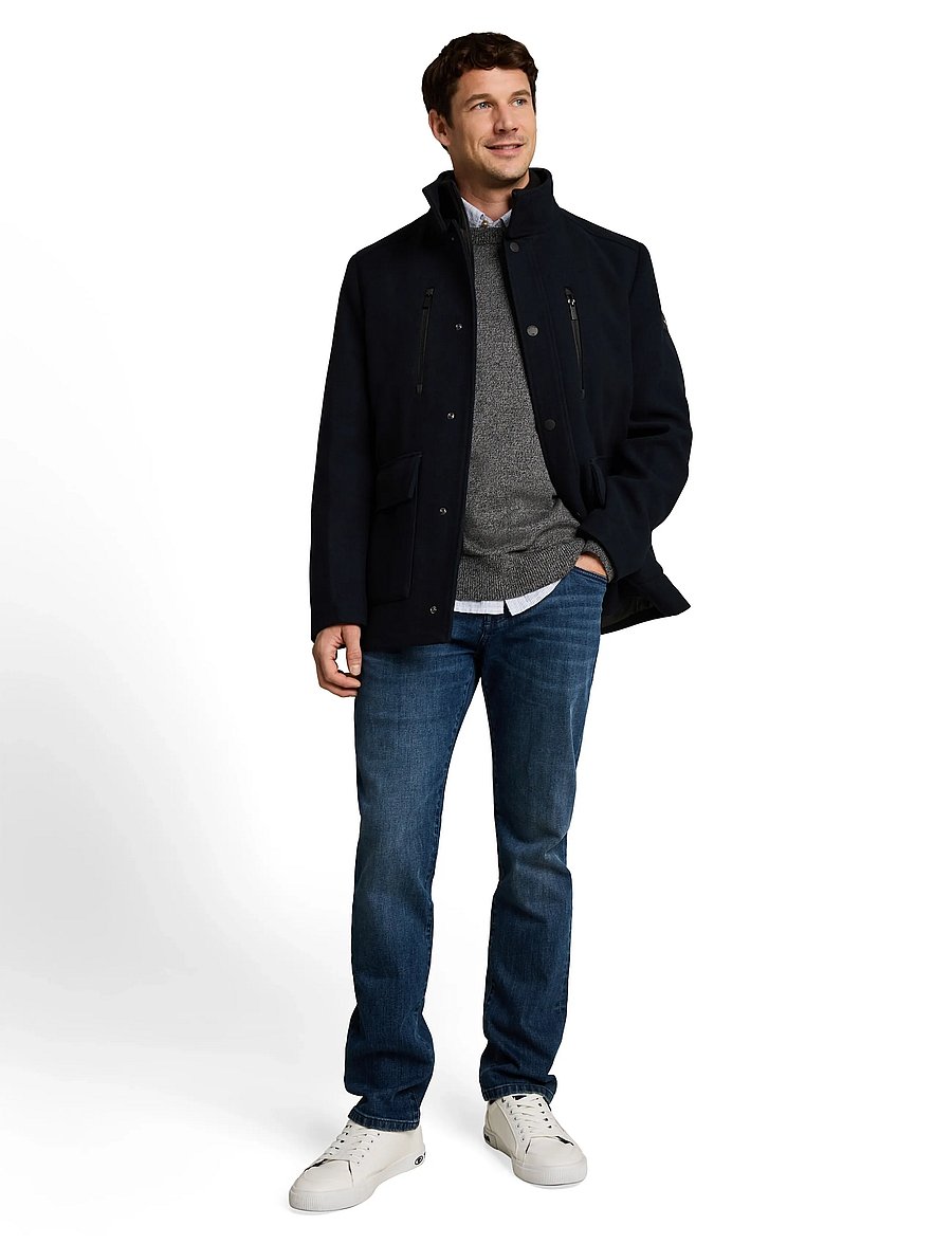 Tom Tailor - wool jacket with stand-up insert - joped - sky captain blue - 0
