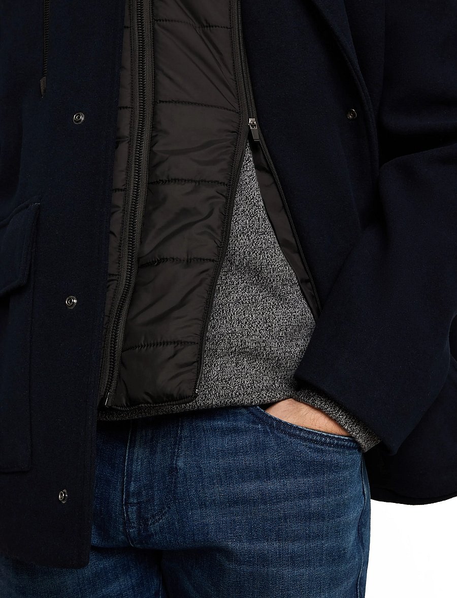 Tom Tailor - wool jacket with stand-up insert - joped - sky captain blue - 3