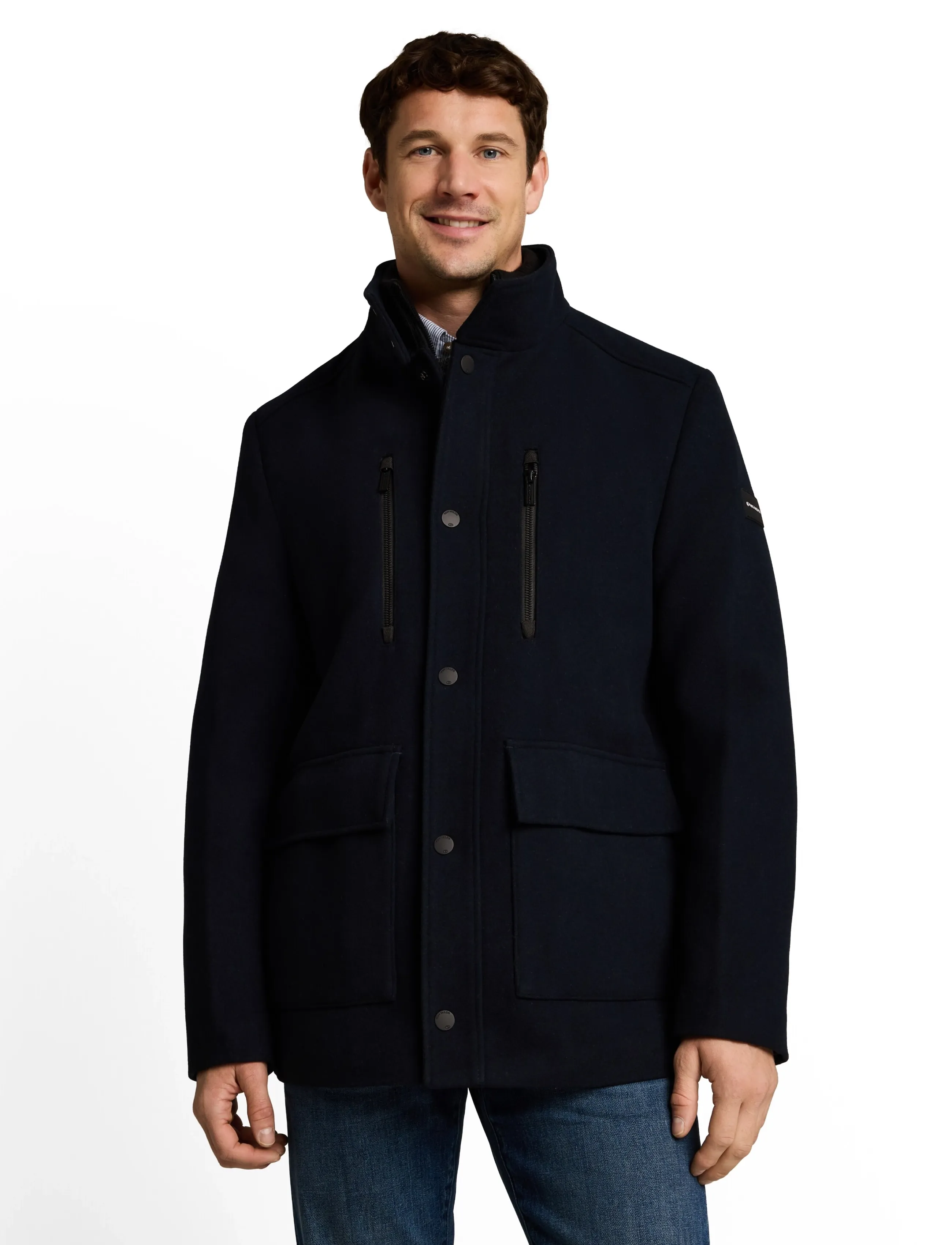 Tom Tailor - wool jacket with stand-up insert - joped - sky captain blue - 4