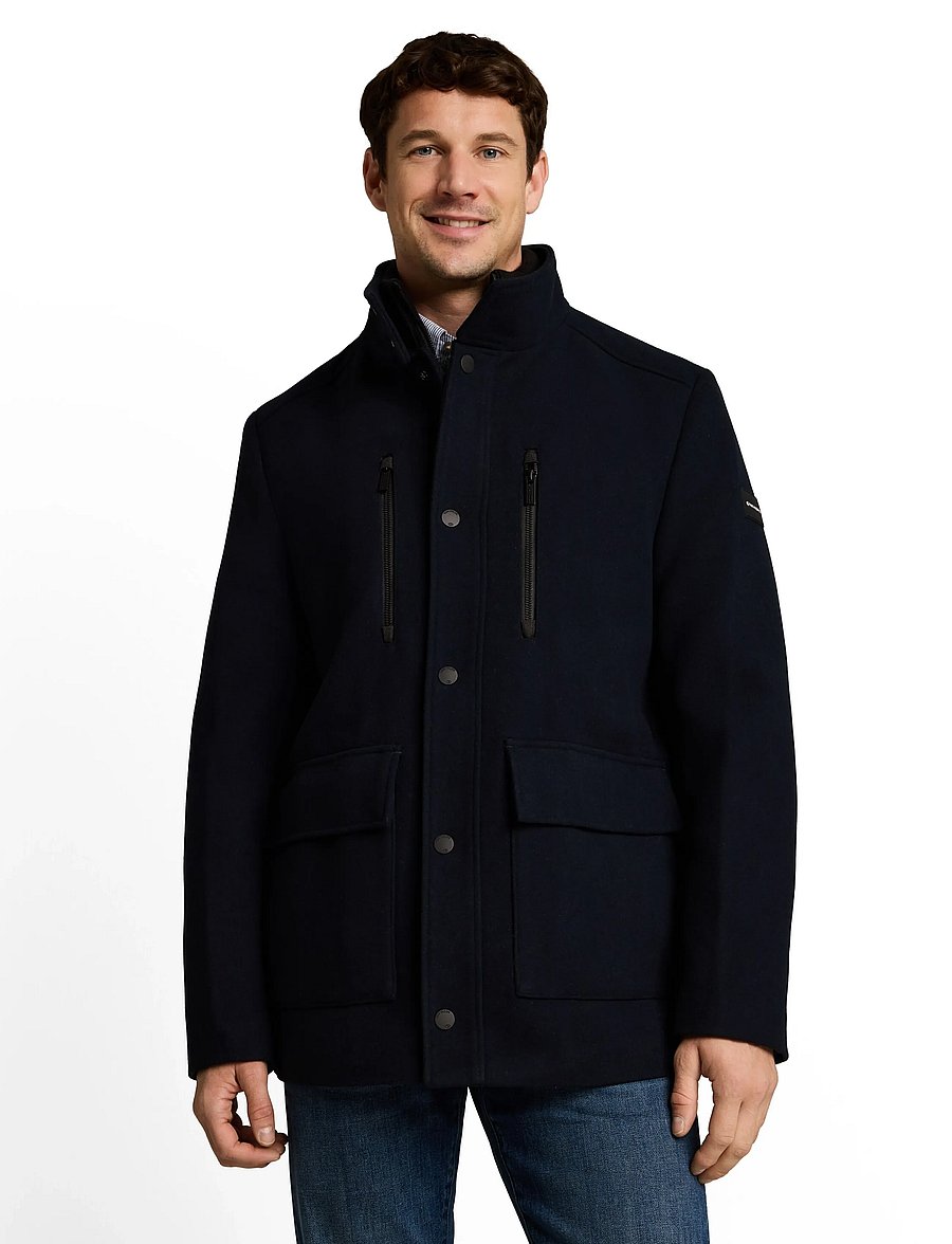 Tom Tailor - wool jacket with stand-up insert - joped - sky captain blue - 4