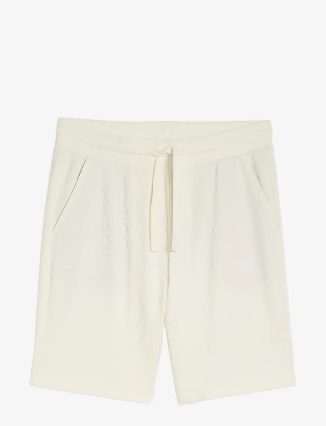 Tom Tailor - relaxed structured sweat shorts - underdele - wool white - 1