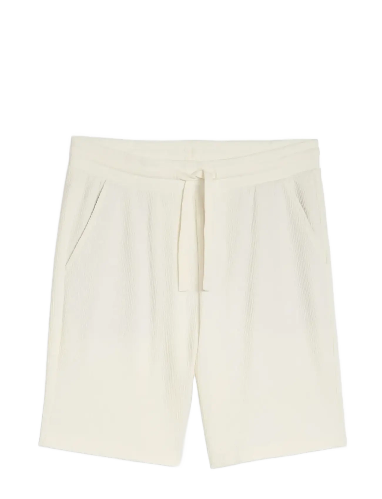 Tom Tailor relaxed structured sweat shorts - Shorts - WOOL WHITE / cream