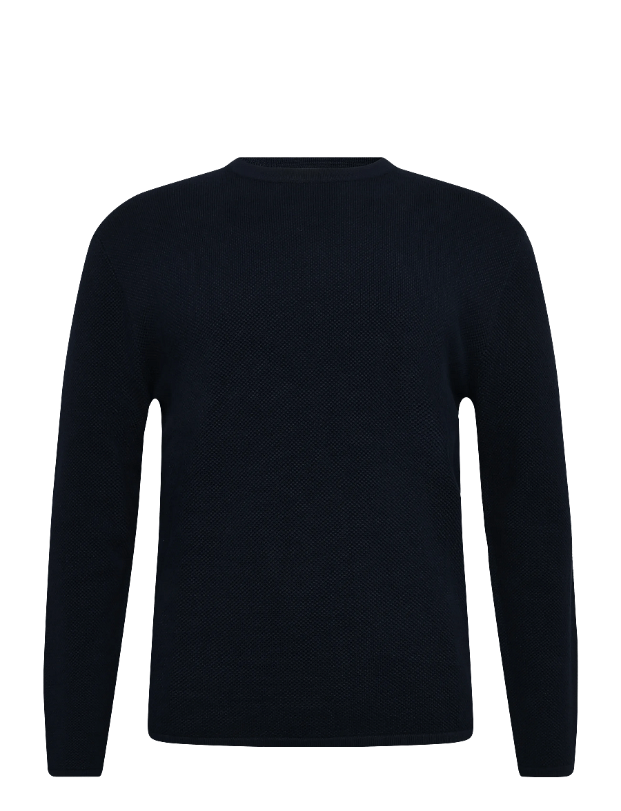 Tom Tailor - basic structred crew neck knit - rundhals - sky captain blue - 1