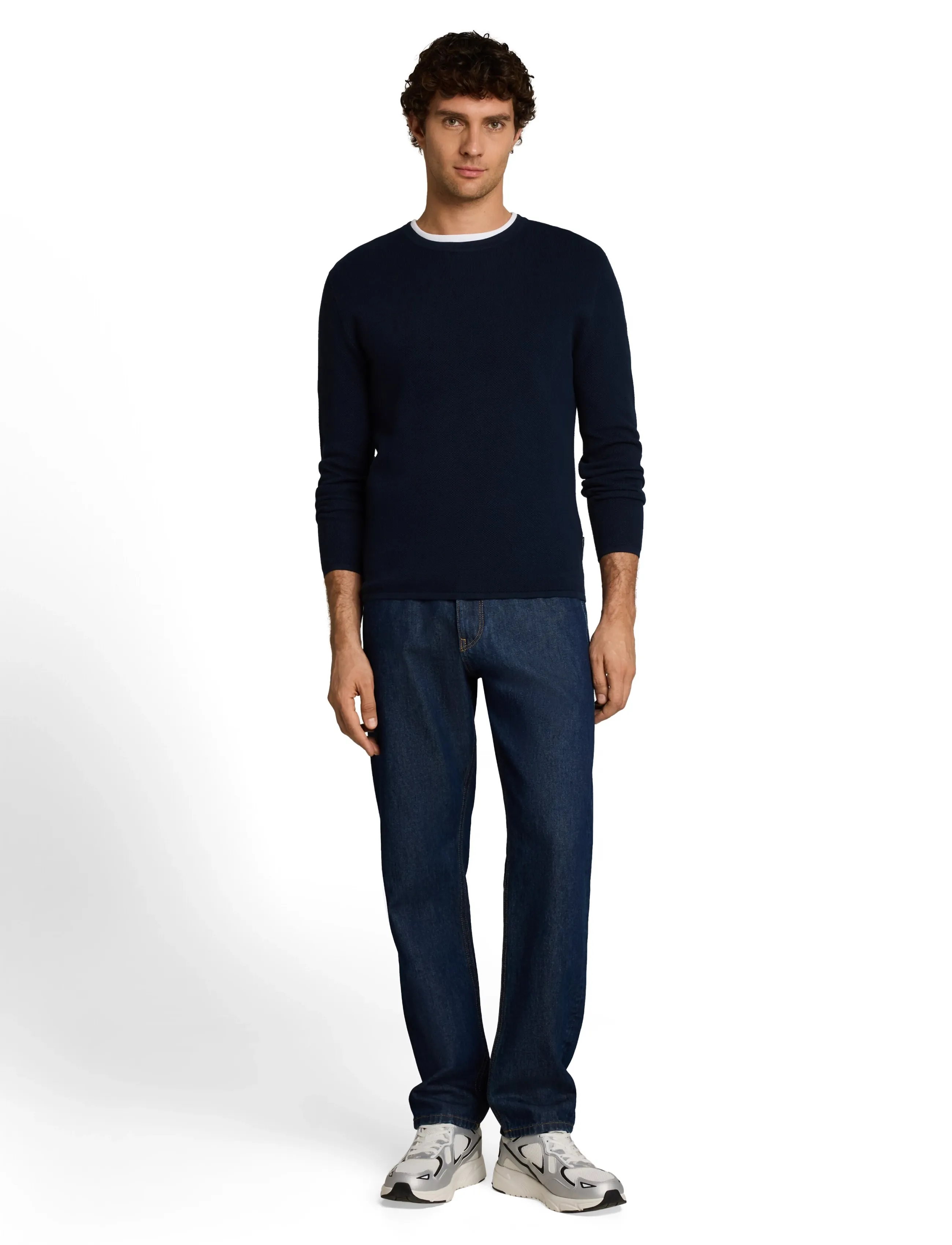 Basic Structred Crew Neck Knit