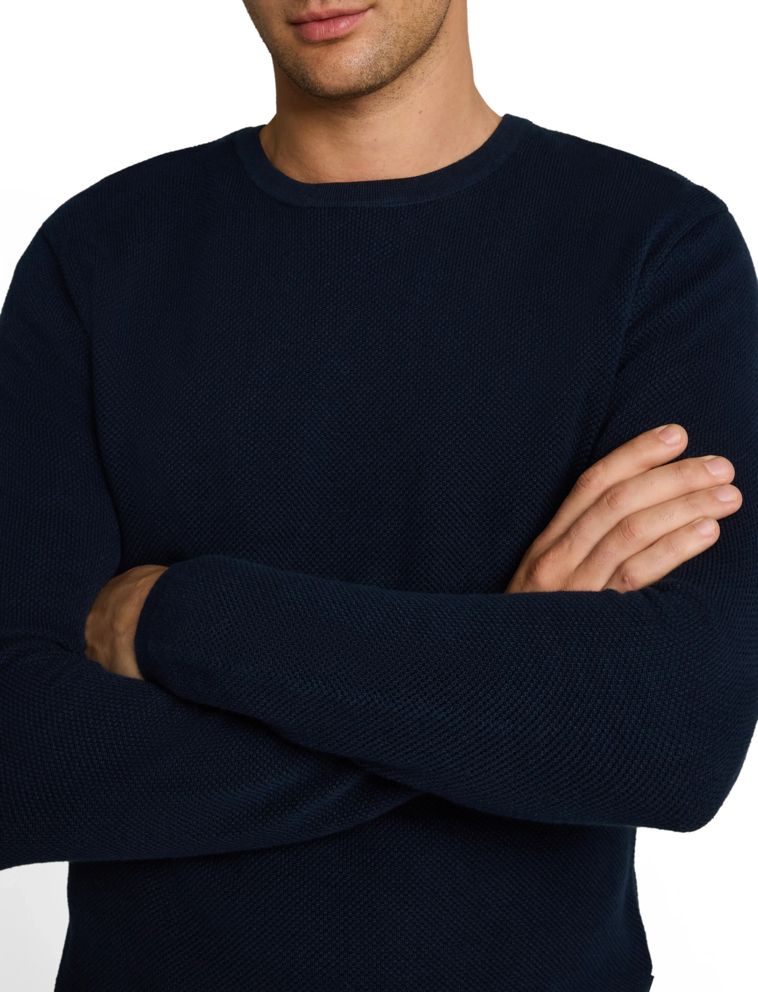 Tom Tailor - basic structred crew neck knit - Ümara kaelusega - sky captain blue - 5