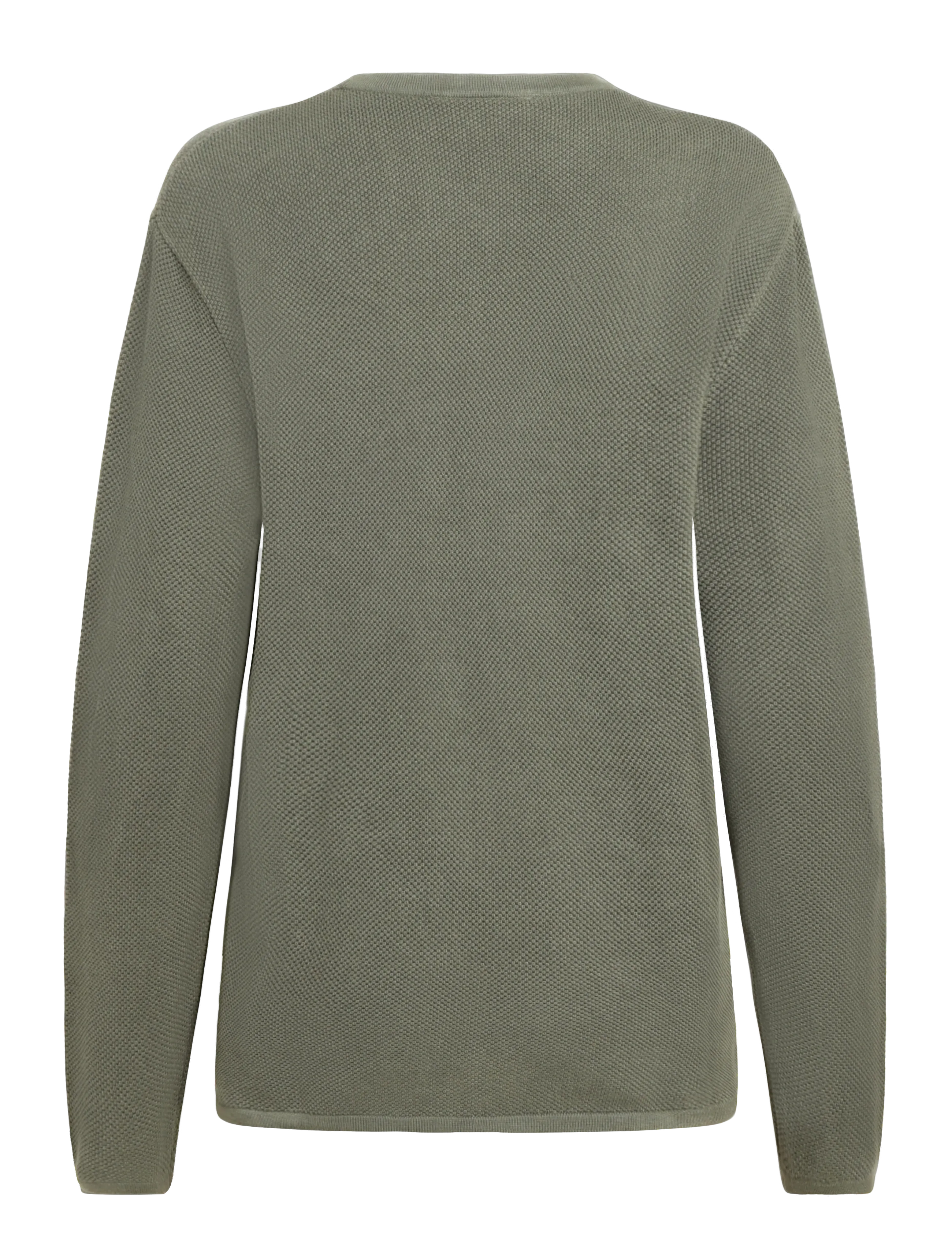 Tom Tailor - basic structred crew neck knit - rundhals - urban olive green - 2