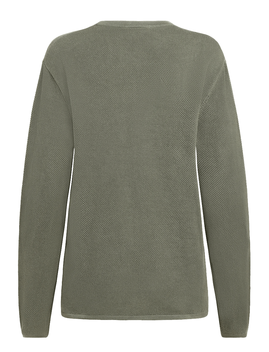 Tom Tailor - basic structred crew neck knit - rundhals - urban olive green - 2