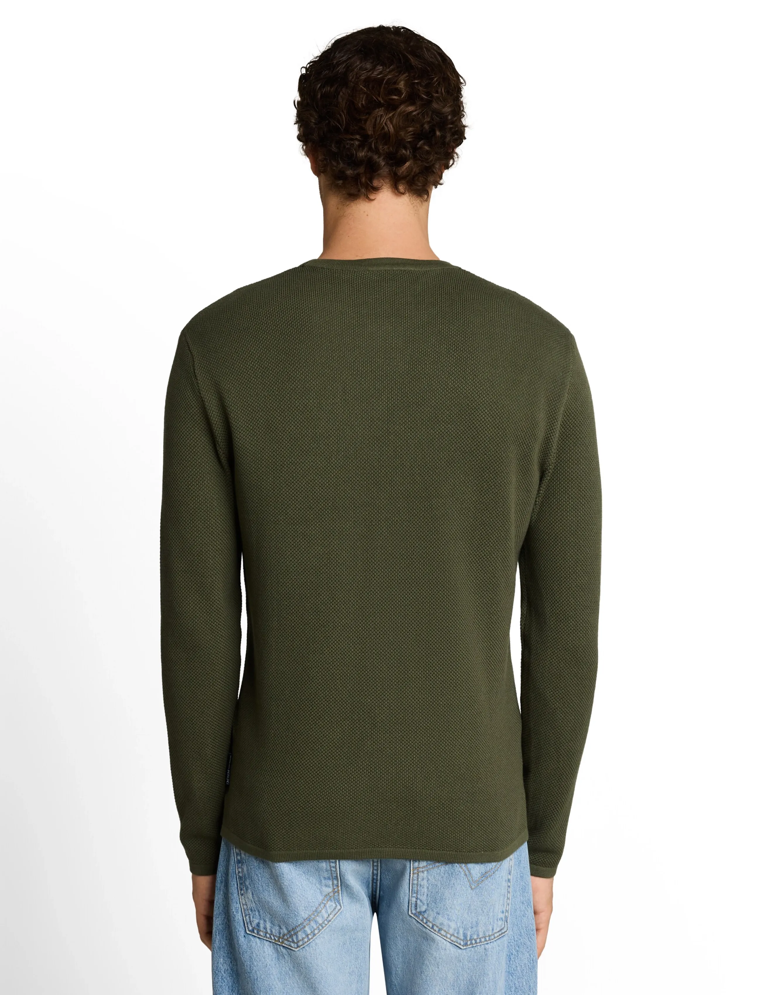 Tom Tailor - basic structred crew neck knit - rundhals - urban olive green - 3