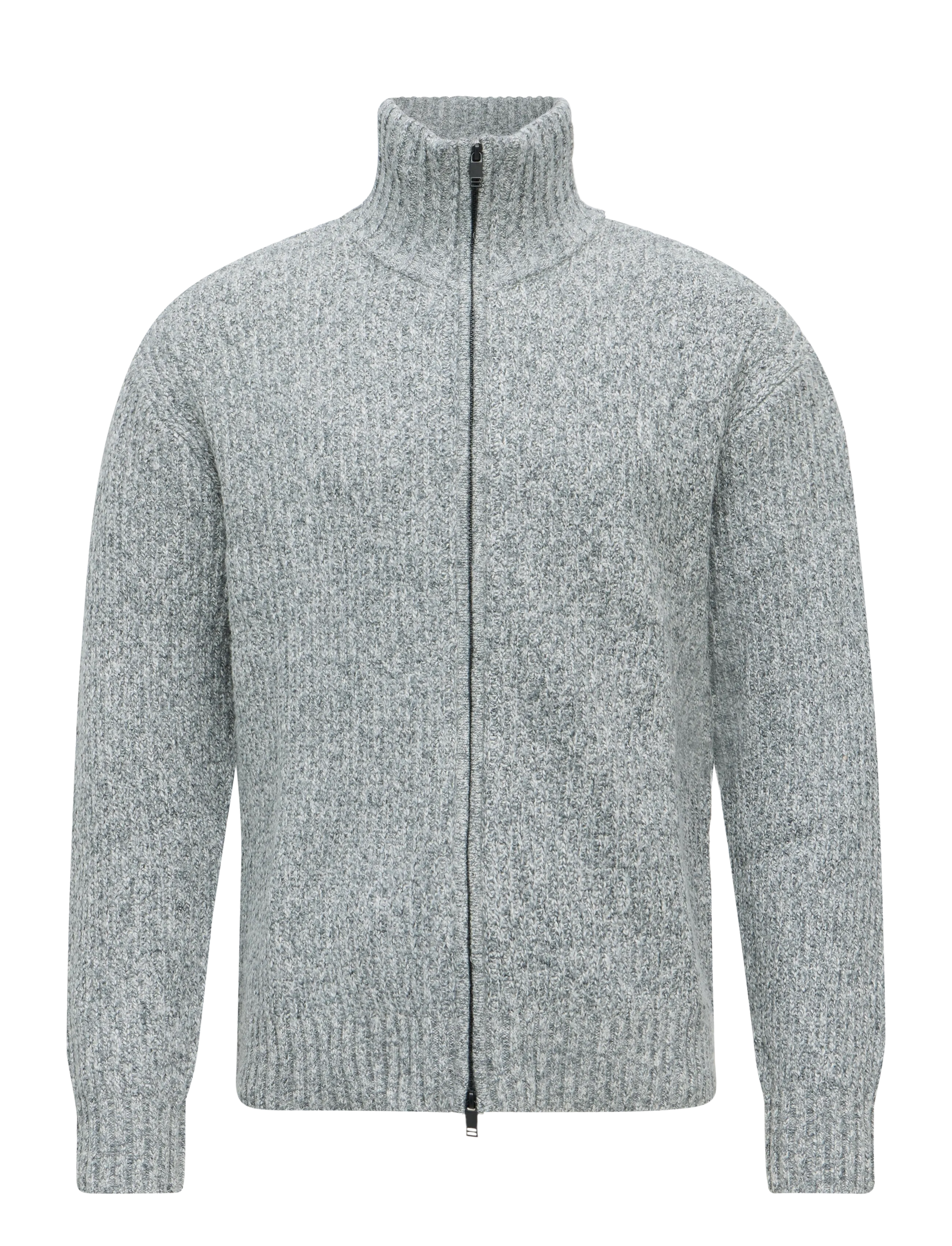 Tom Tailor structured cosy knit jacket - Kläder - GREY BLACK STRUCTURE / grey