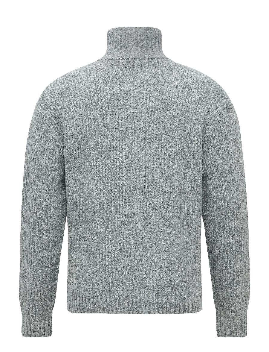 Tom Tailor - structured cosy knit jacket - koftor - grey black structure - 2
