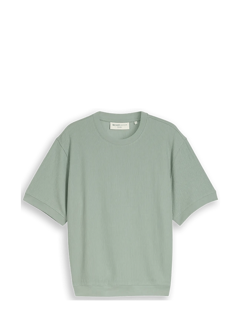 Tom Tailor - relaxed structured sweat - kurzärmelig - green mist - 1