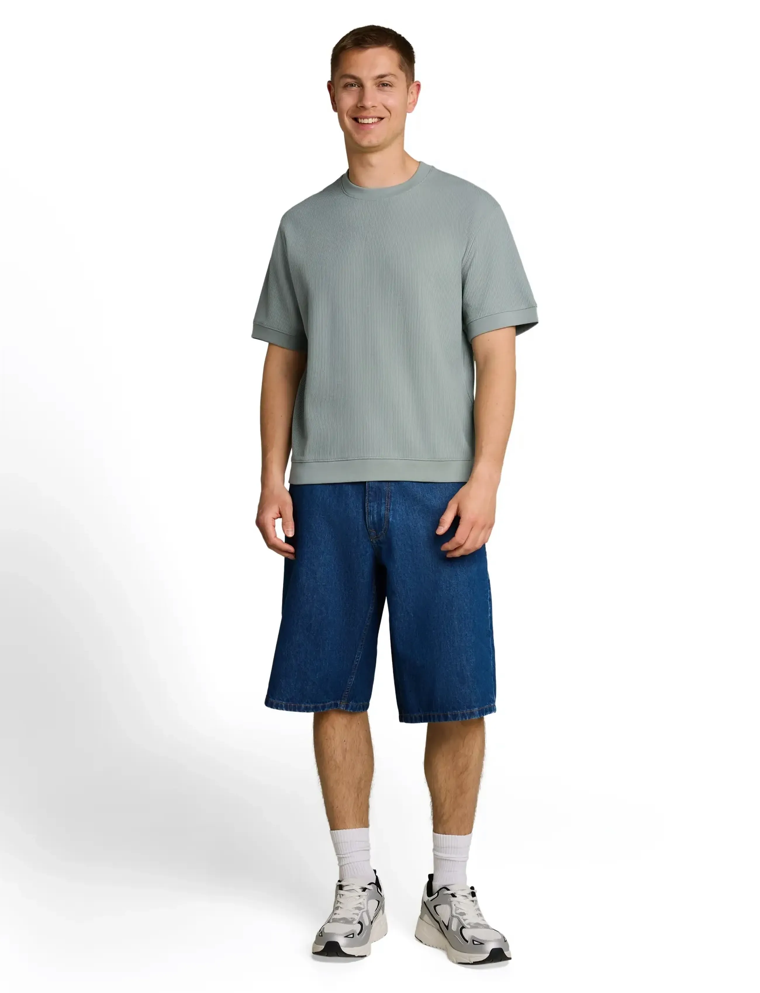 Tom Tailor relaxed structured sweat - Kollektionen - GREEN MIST / green