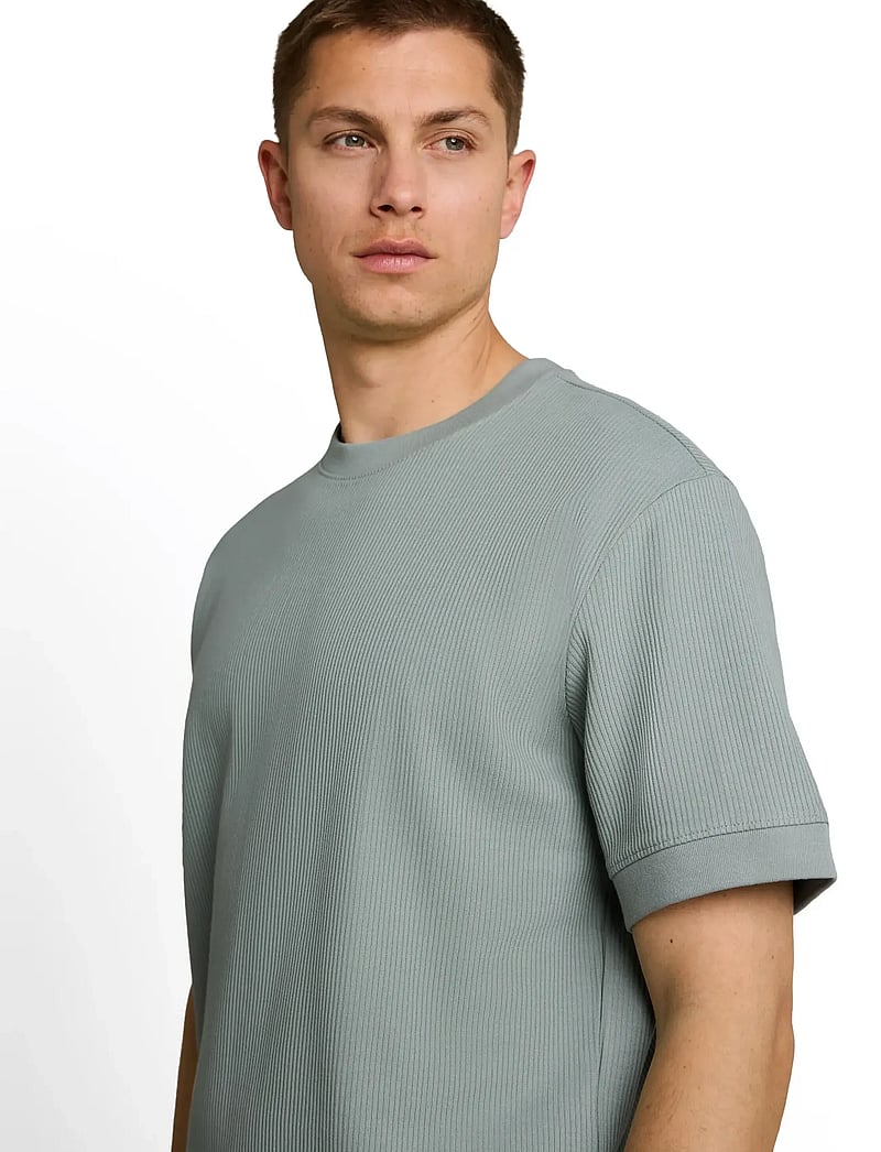 Tom Tailor - relaxed structured sweat - kurzärmelig - green mist - 3