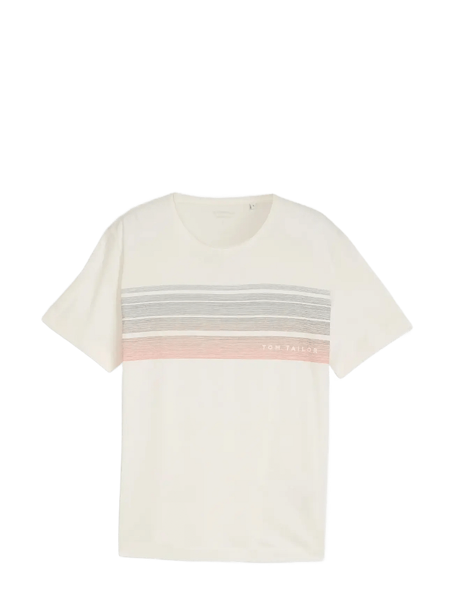 Tom Tailor - printed t-shirt - kurzärmelig - gardenia white - 1