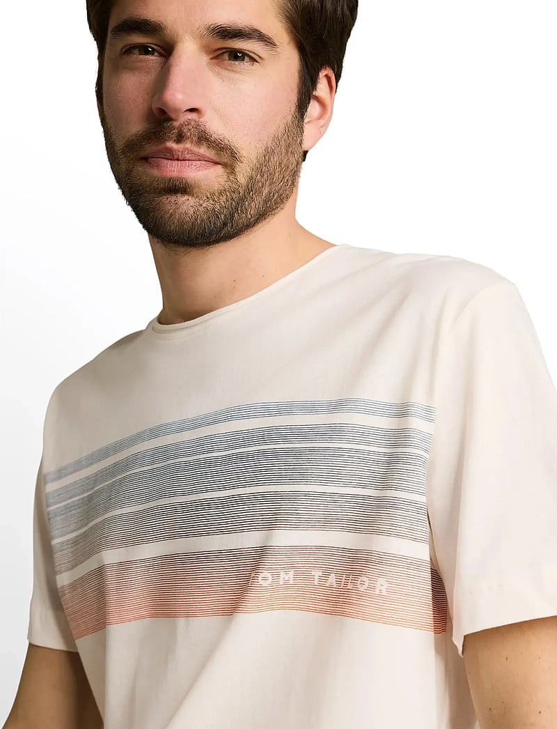 Tom Tailor - printed t-shirt - kortærmede t-shirts - gardenia white - 4