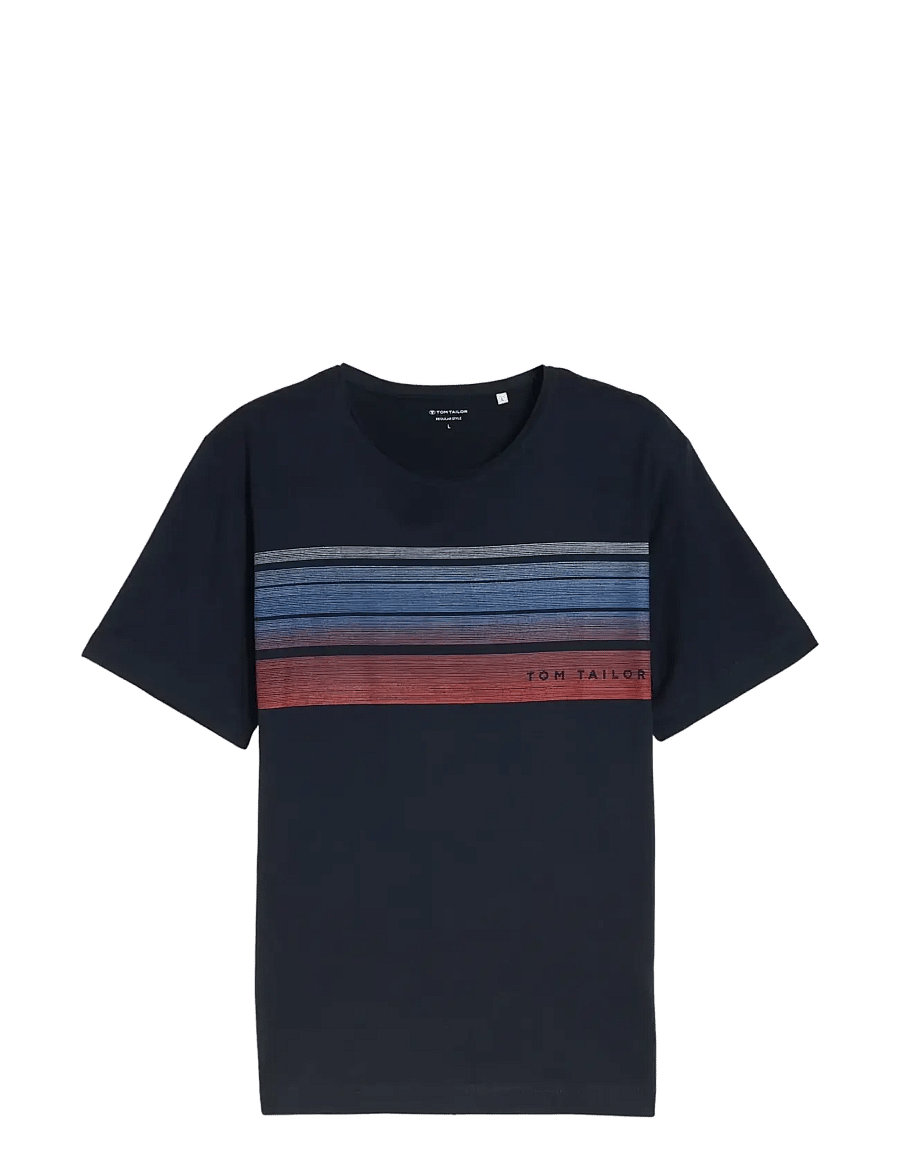 Tom Tailor - printed t-shirt - kurzärmelige t-shirts - sky captain blue - 1