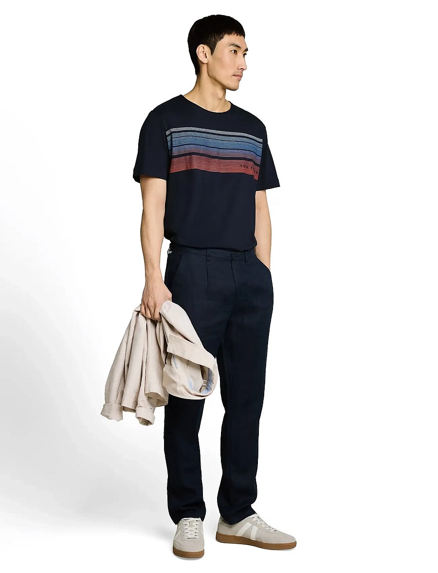 Tom Tailor - printed t-shirt - kortærmede t-shirts - sky captain blue - 0