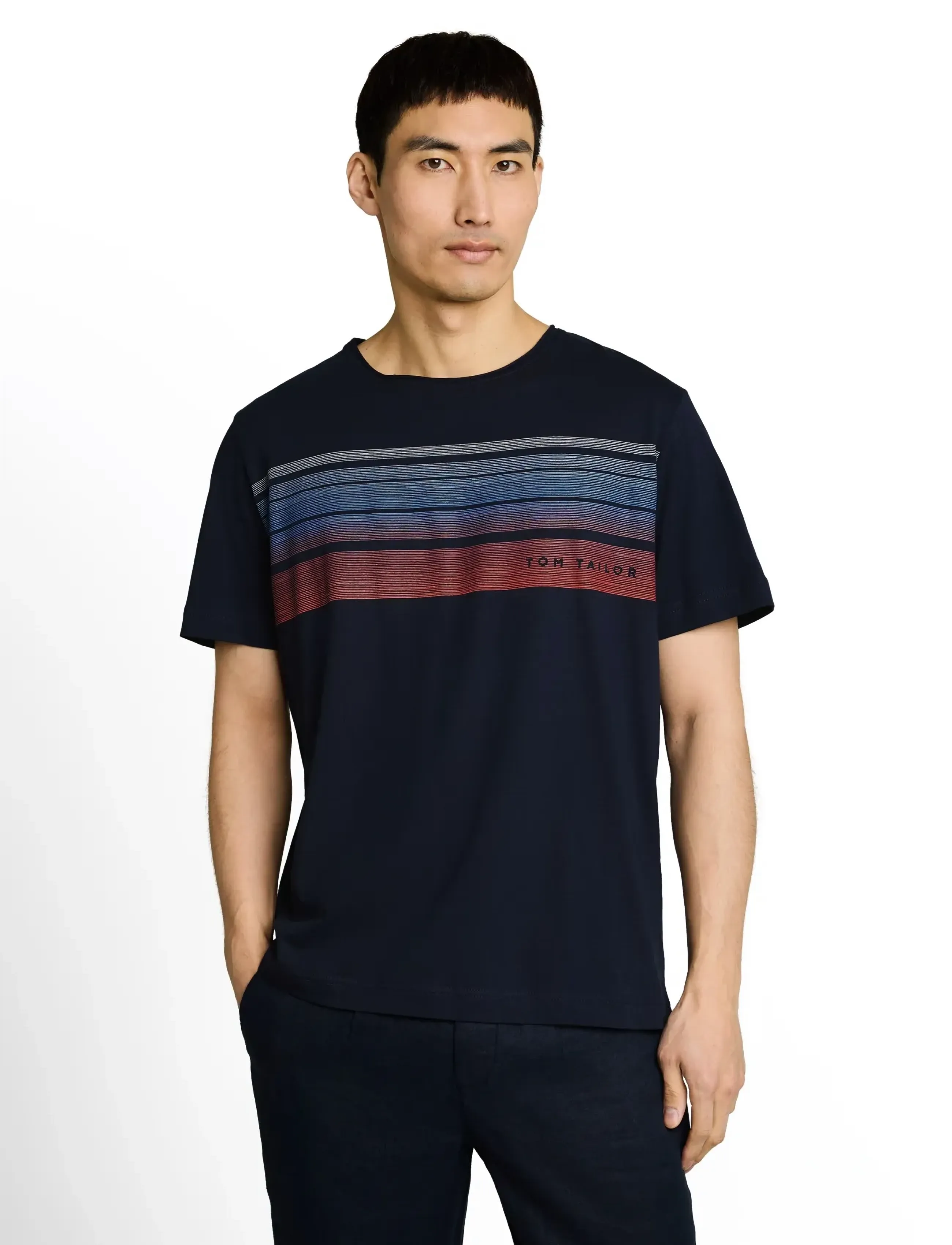 Tom Tailor - printed t-shirt - laveste priser - sky captain blue - 3