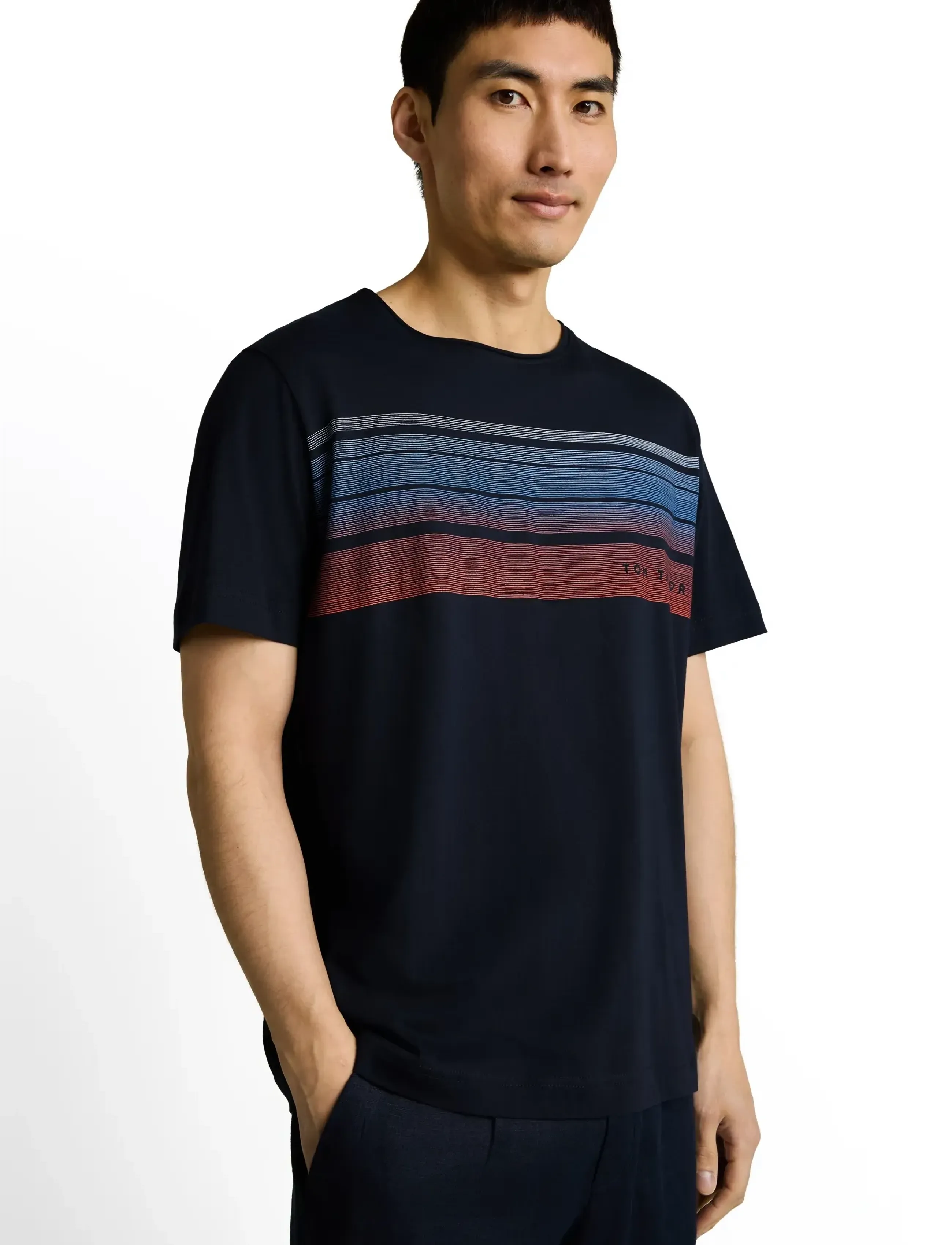 Tom Tailor - printed t-shirt - laveste priser - sky captain blue - 4