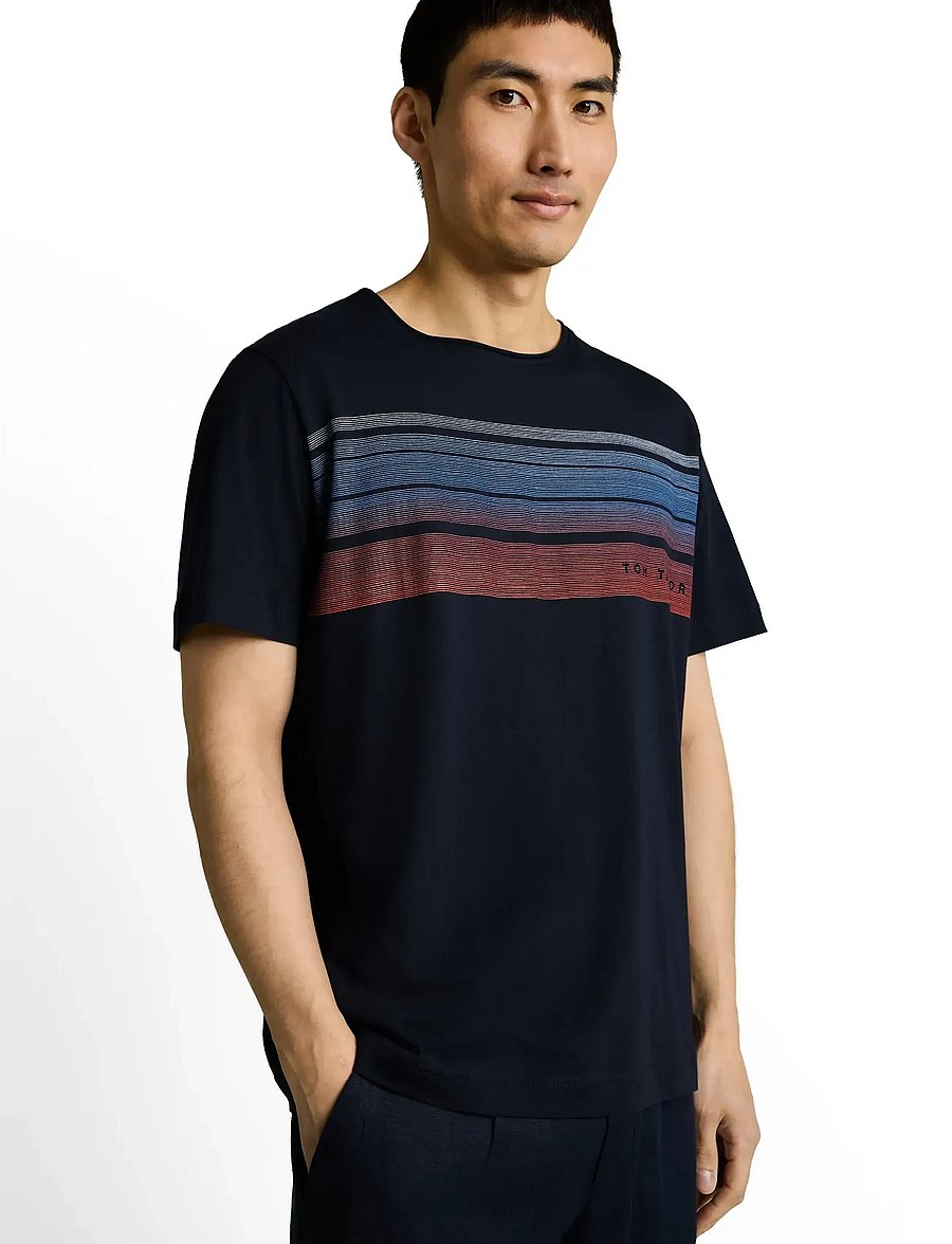 Tom Tailor - printed t-shirt - kortærmede t-shirts - sky captain blue - 4