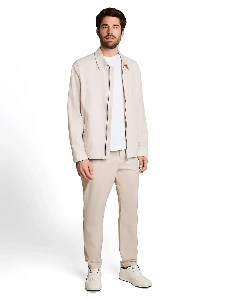Tom Tailor - regular tapered chino - chinos - cashew beige structure - 0