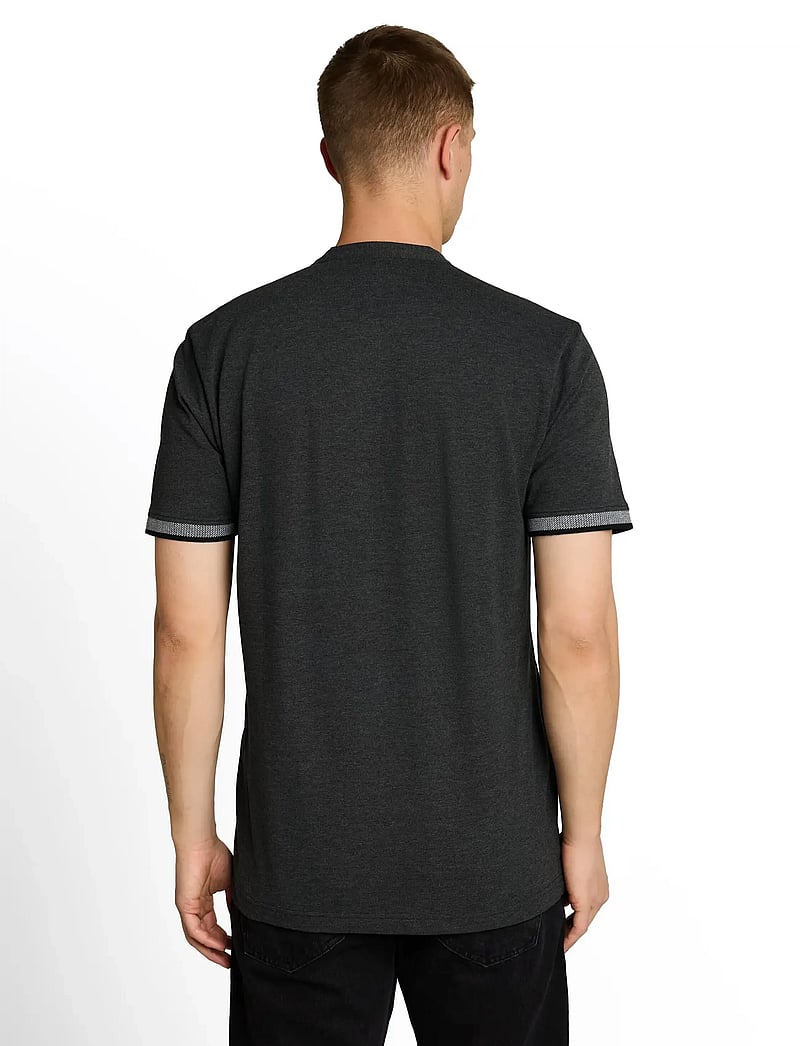 Tom Tailor - stand up collar two tone polo - kurzärmelig - black - 2