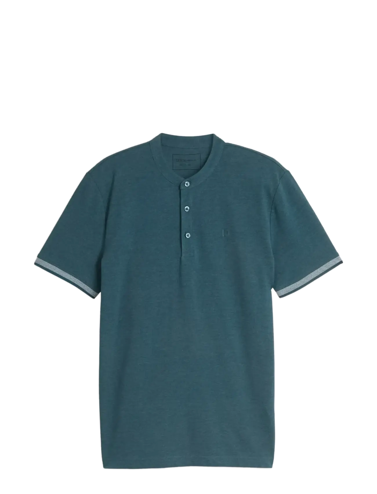 TOM TAILOR Stand Up Collar Two Tone Polo Blau - L - Herren