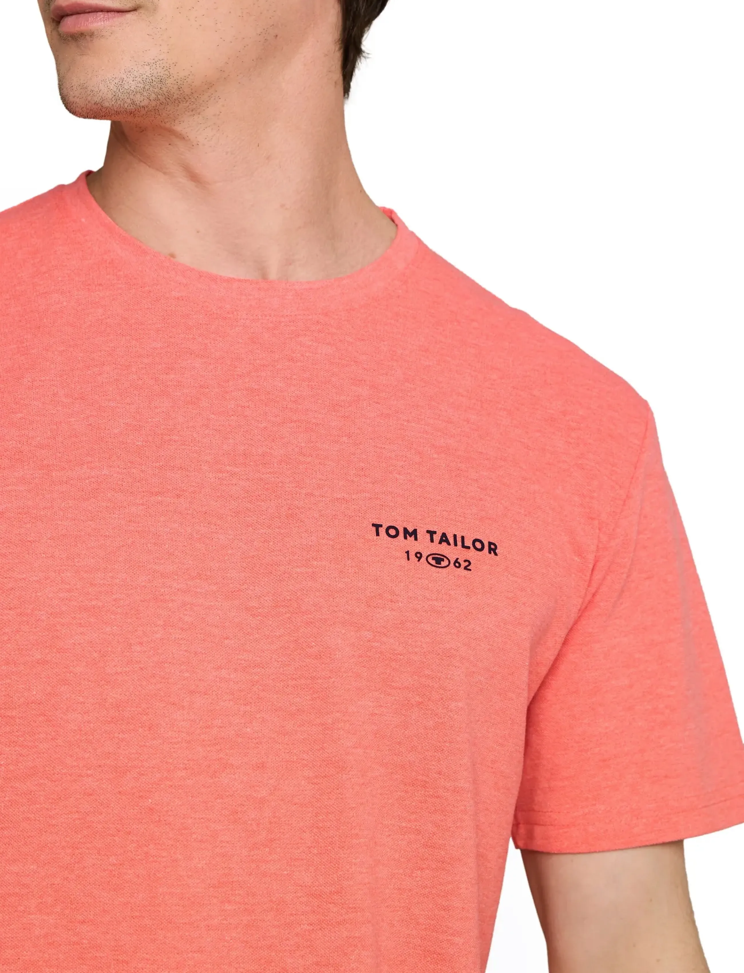 Tom Tailor - pique t-shirt - kurzärmelig - orange red - 4
