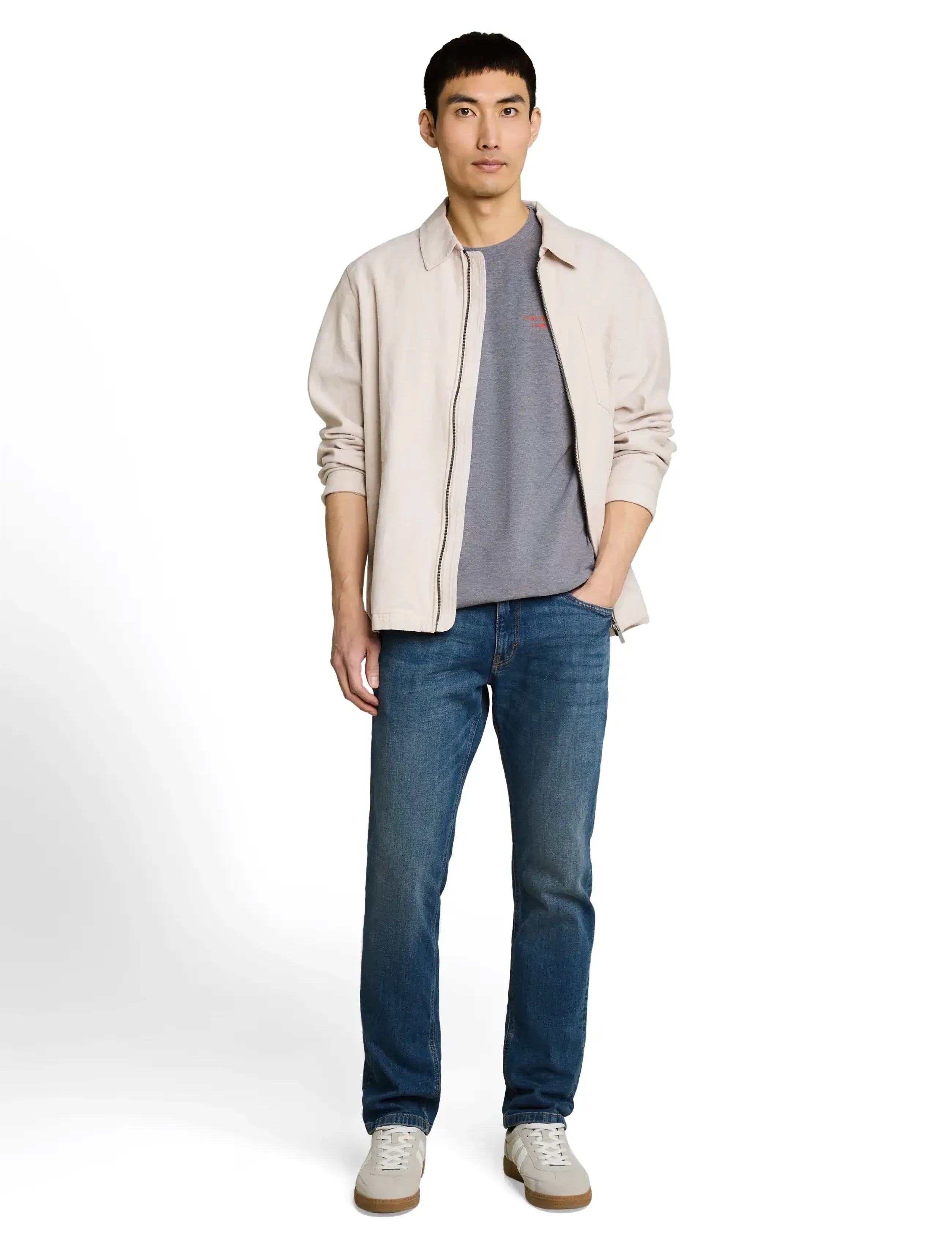 Tom Tailor pique t-shirt - Kortärmade t-shirts - SKY CAPTAIN BLUE / grey