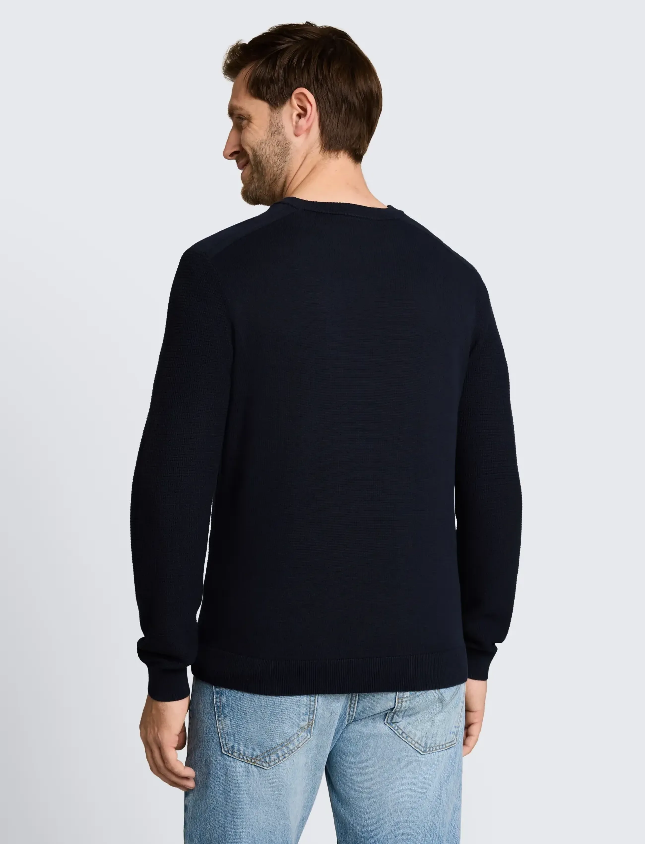 Tom Tailor - structured crew neck knit - Ümara kaelusega - sky captain blue - 3