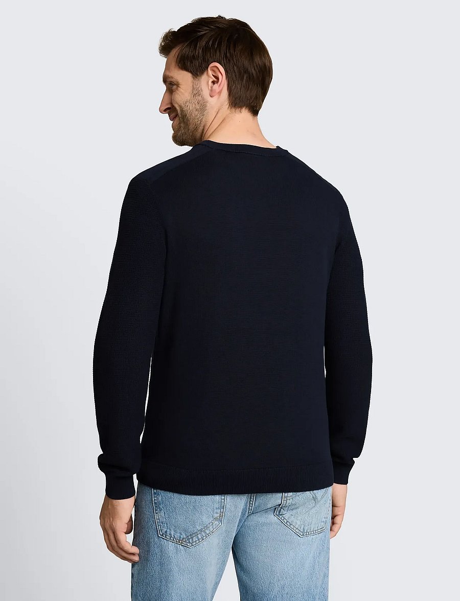 Tom Tailor - structured crew neck knit - Ümara kaelusega - sky captain blue - 3