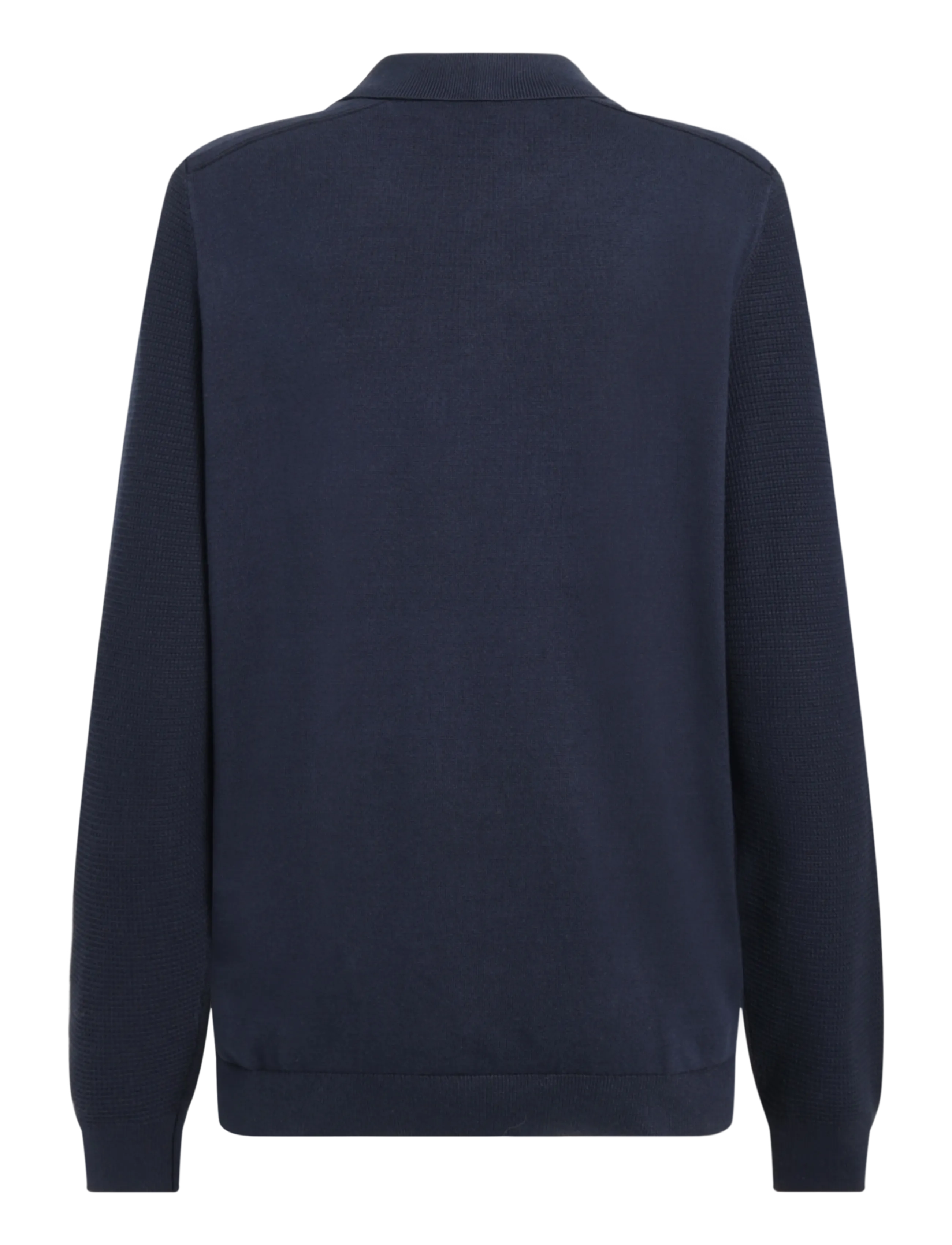 Tom Tailor - structured knit polo - langärmelige strick-polohemden - sky captain blue - 2